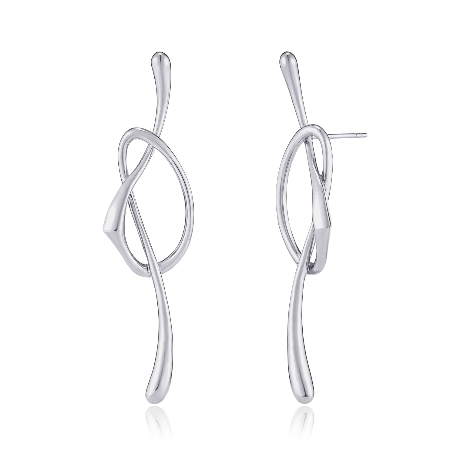 Women’s Silver Heradi Wave Twisted Earrings Tami & Tami