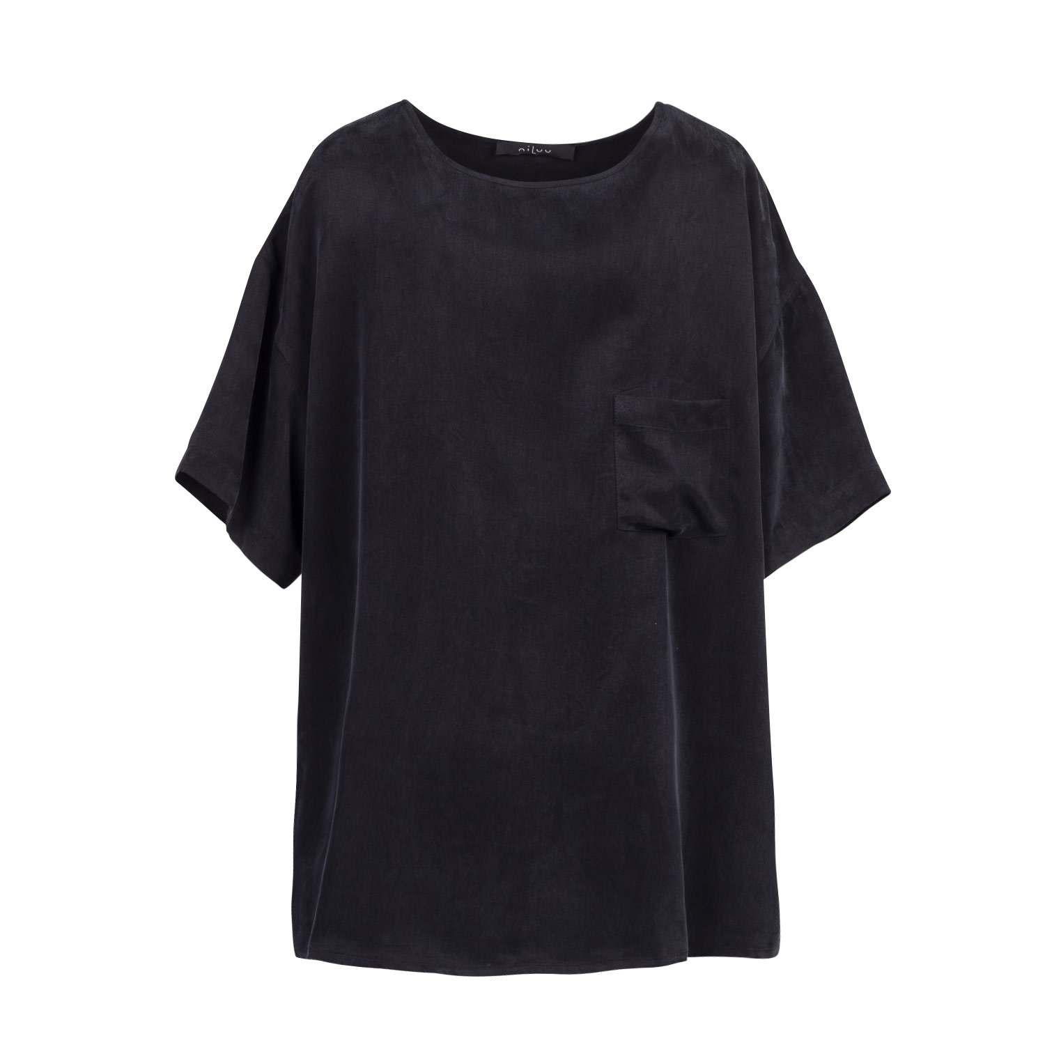 Niluu Women's Black Unisex Noir Mika Tee In Black