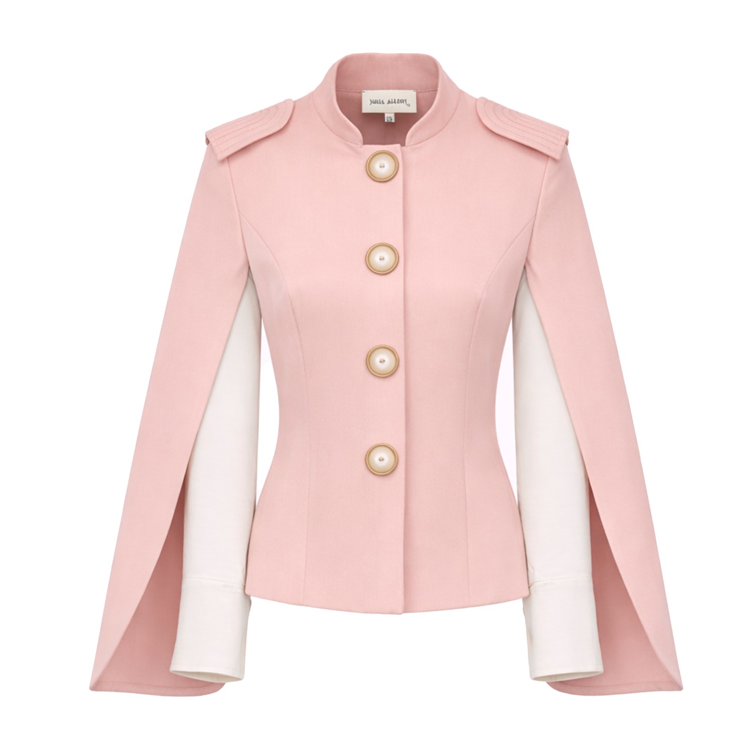 Women's Tailored Structured Cape Blazer Pale Pink | Large | Julia Allert