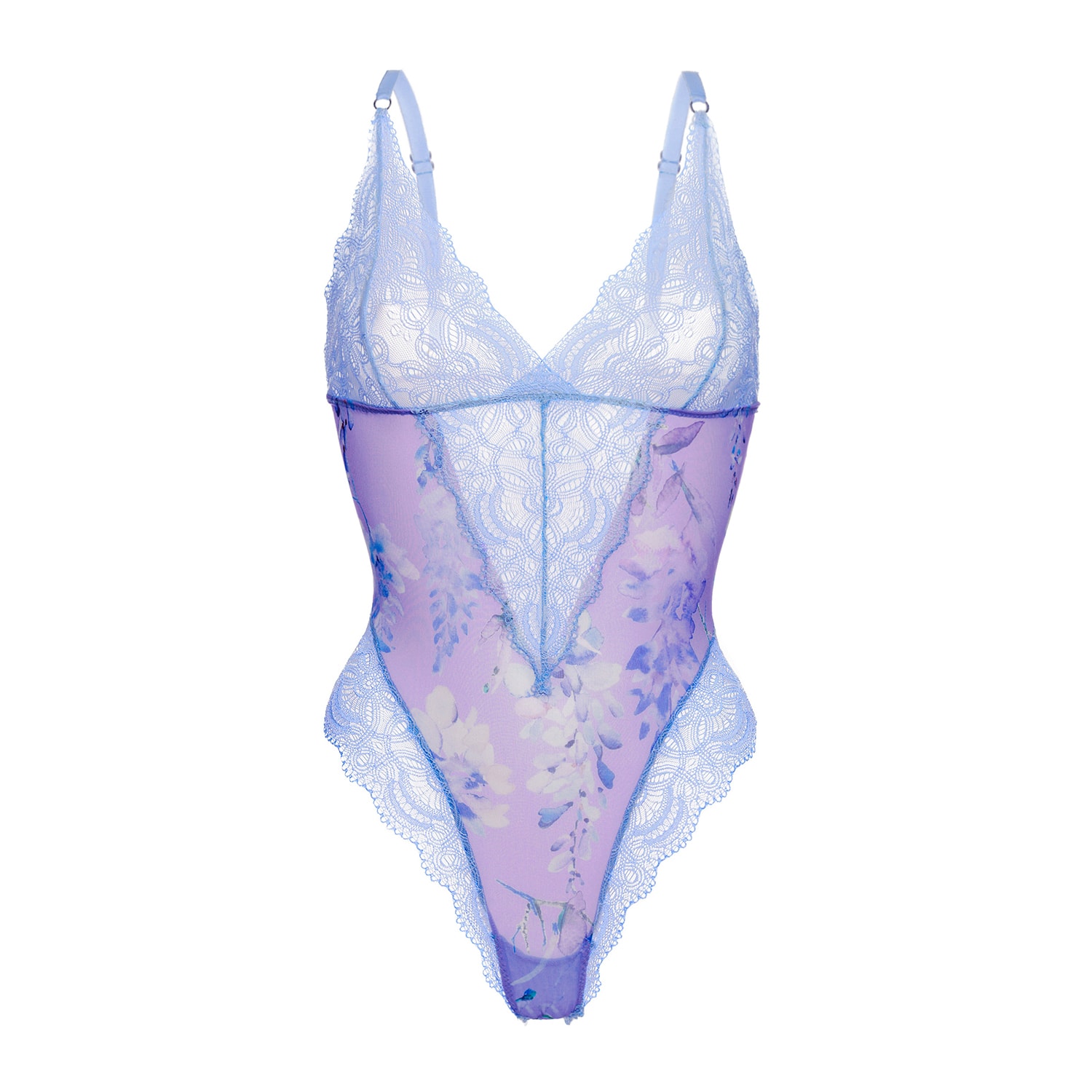 Luciela Women's Pink / Purple / Blue Purple Wisteria Bodysuit In Pink/purple/blue