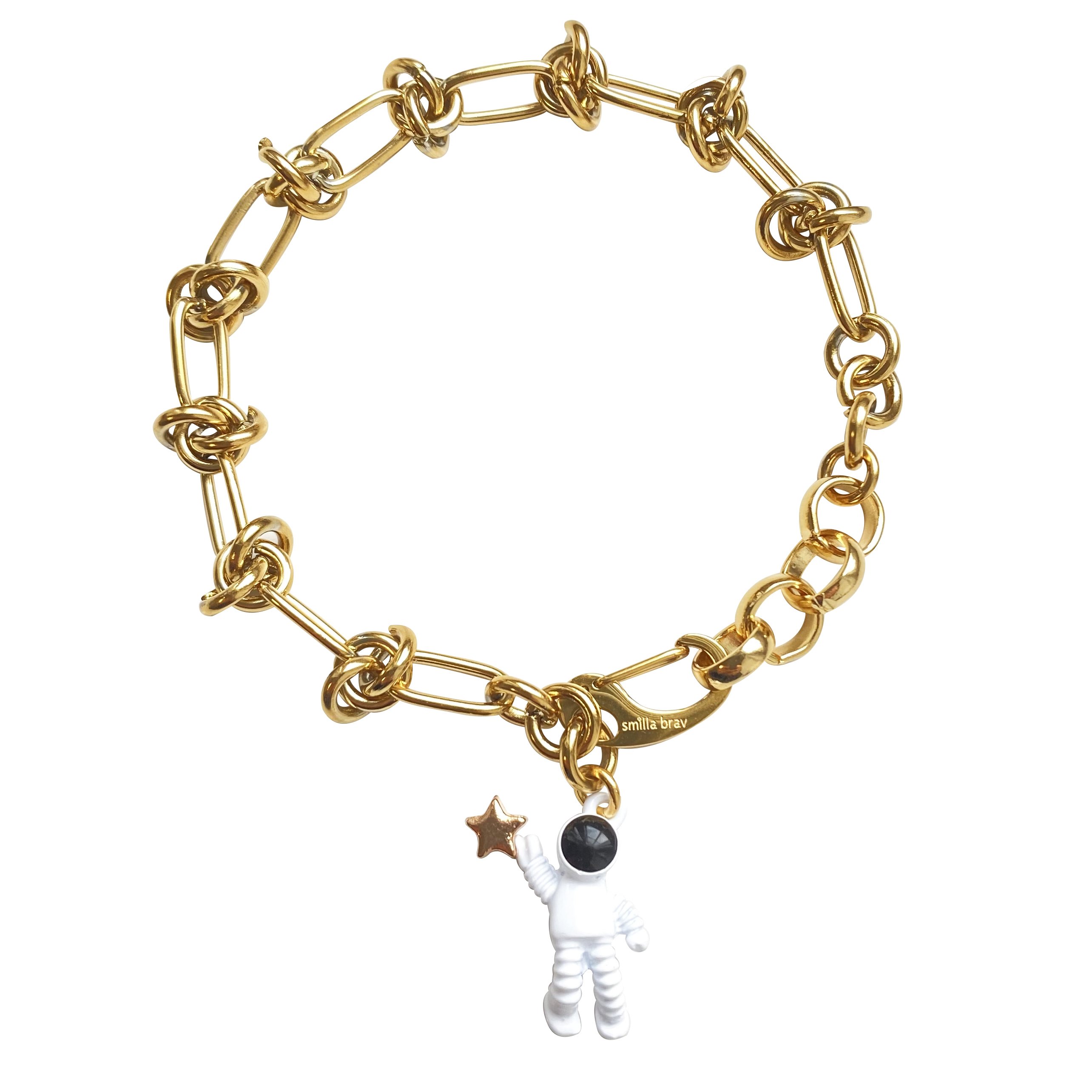 Women’s Gold Chunky Bold Chain Bracelet Astronaut Smilla Brav