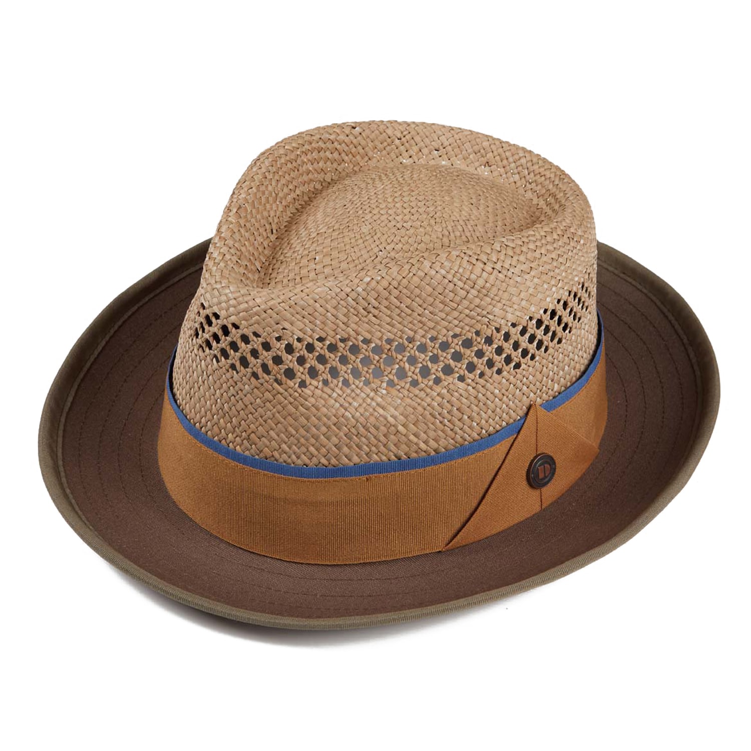 Men’s Dasmarca Ronan Straw Wide Brim Fedora Summer Straw Sun Hat - Olive Green 55Cm Dasmarca Hats