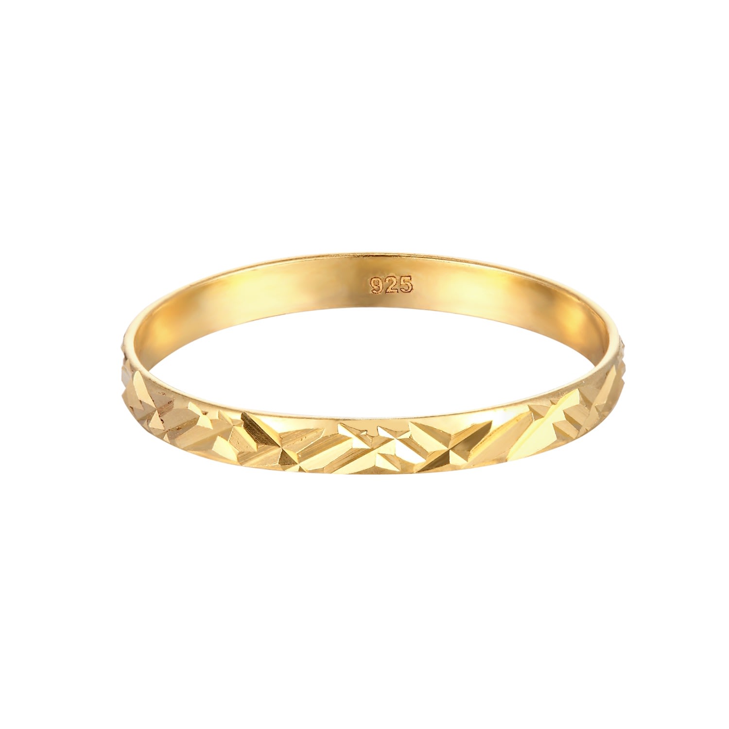 Women’s 22Ct Gold Vermeil Diamond-Cut Geometric Stacking Ring Seol + Gold