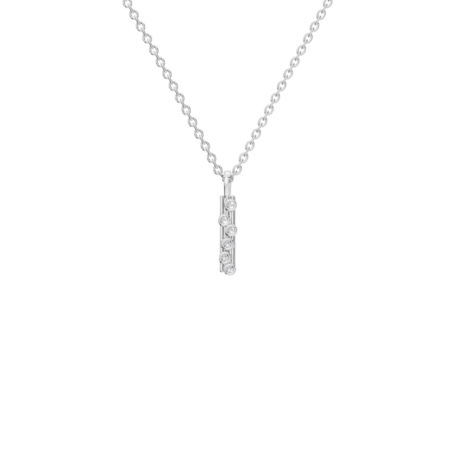 Aya Fine Jewelry Women's White / Yellow / Rose Gold Eighteen Kt Golden Cascade Diamond Bar Pendant