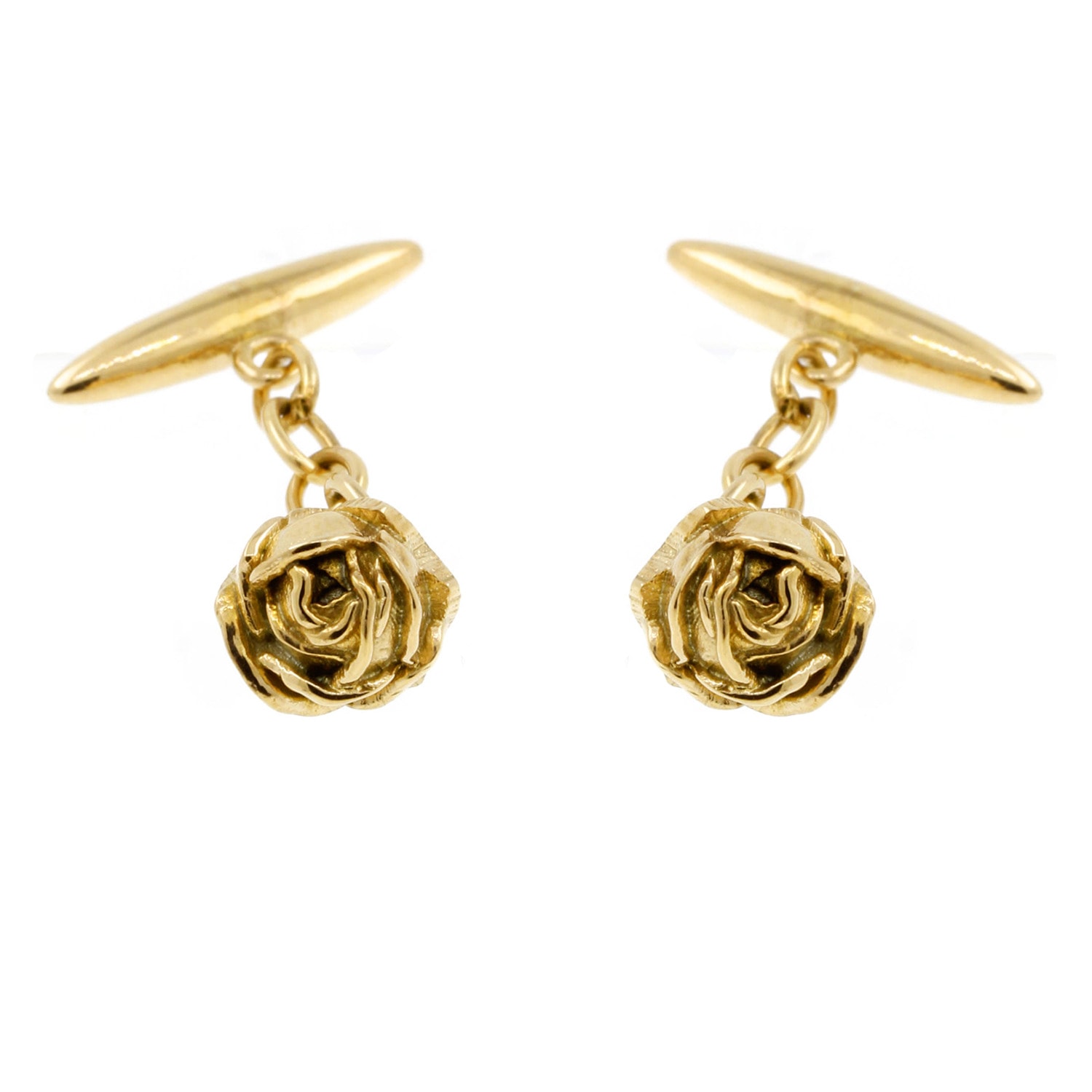 Men's Rose Cufflinks - Gold | Lee Renee