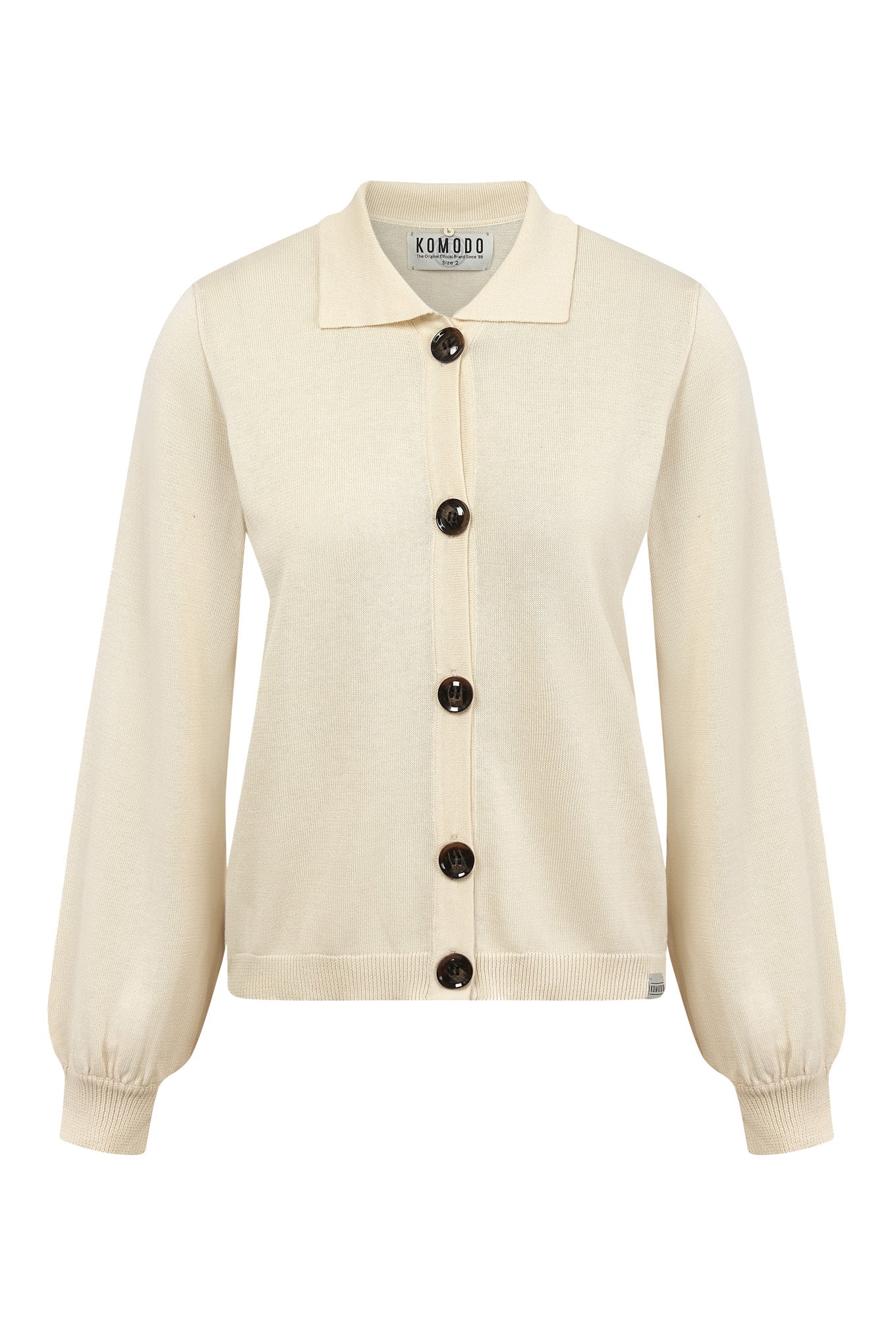 Women’s Neutrals Nani Cardigan - Organic Cotton Off White Large Komodo