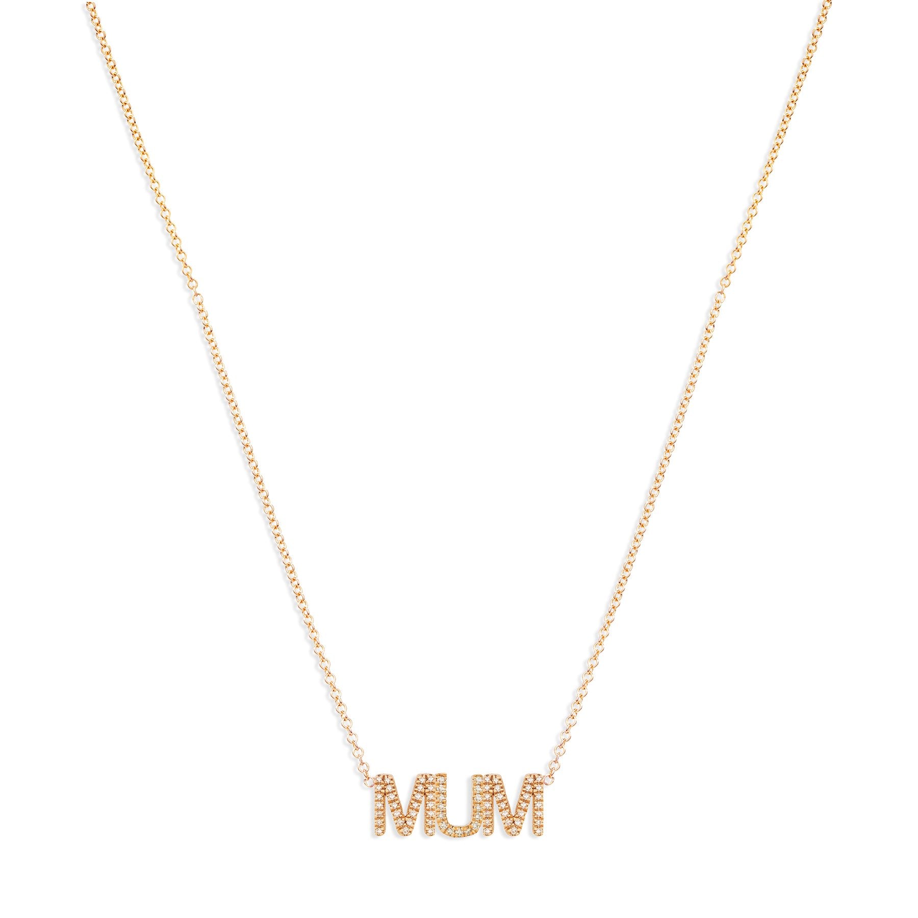 Women’s Pavé Mum Necklace - Rose Gold Maya Brenner