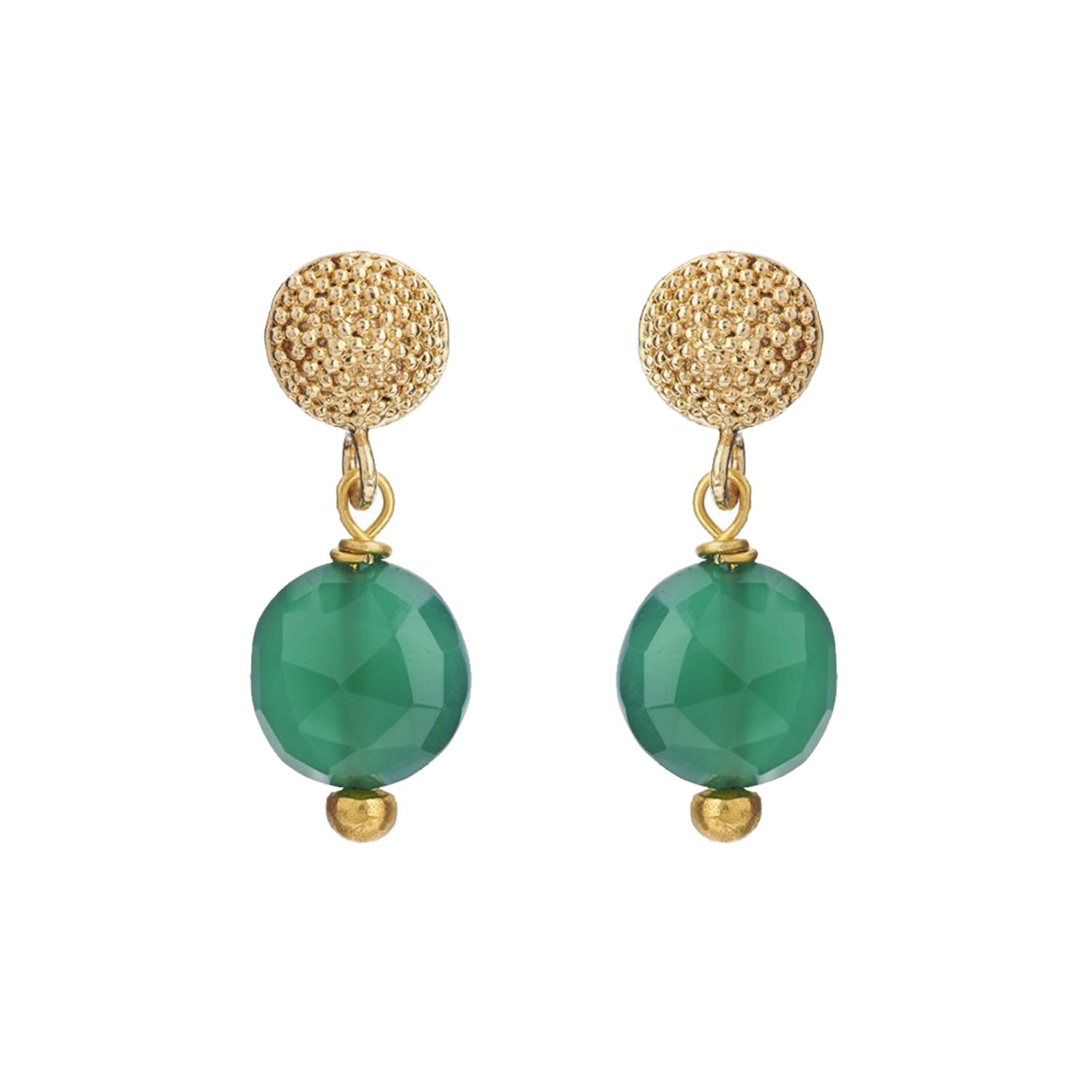 Women’s Talia Studs Green Onyx Mirabelle Jewellery