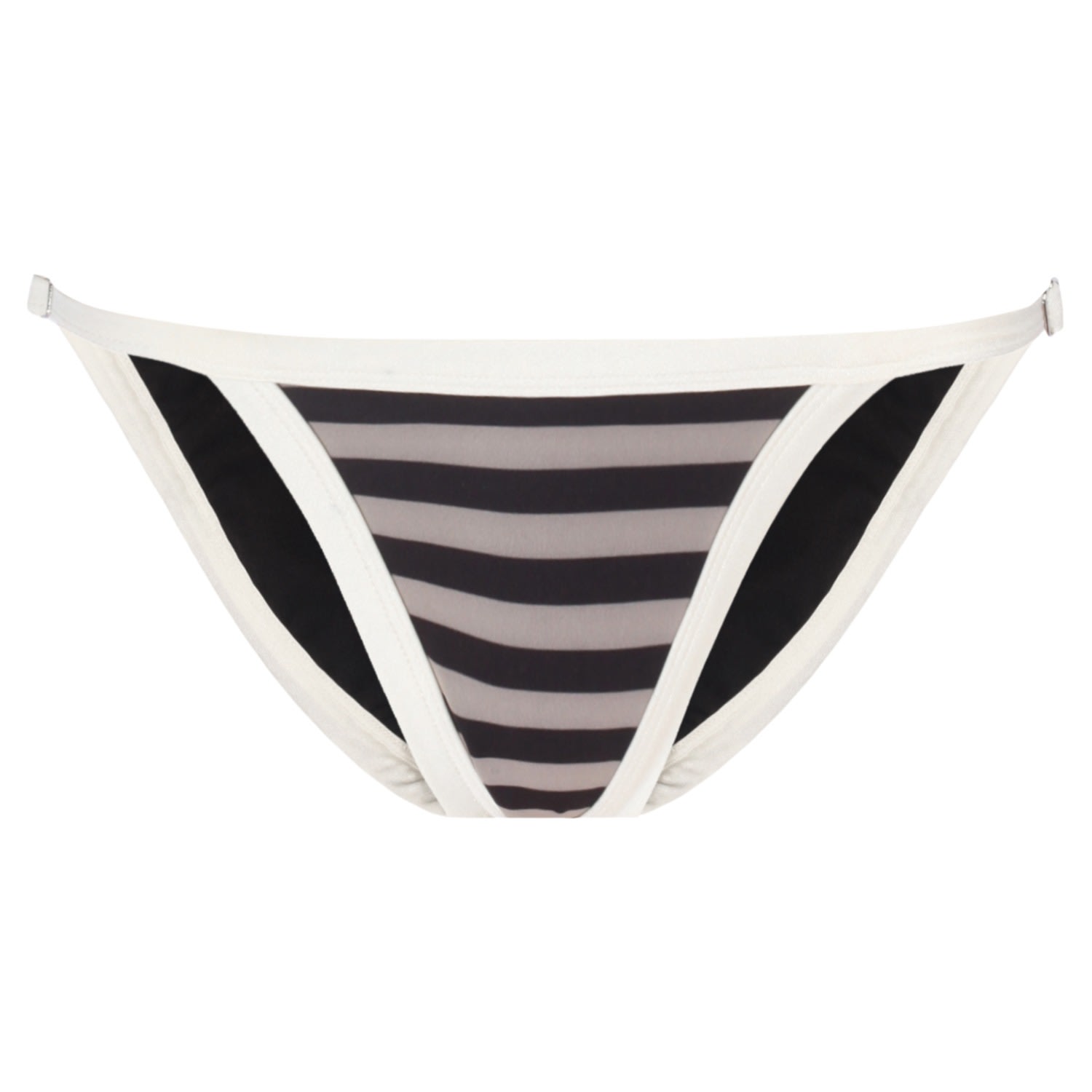 Yorstruly Women's Double Dip Bikini Bottom Striped In Black