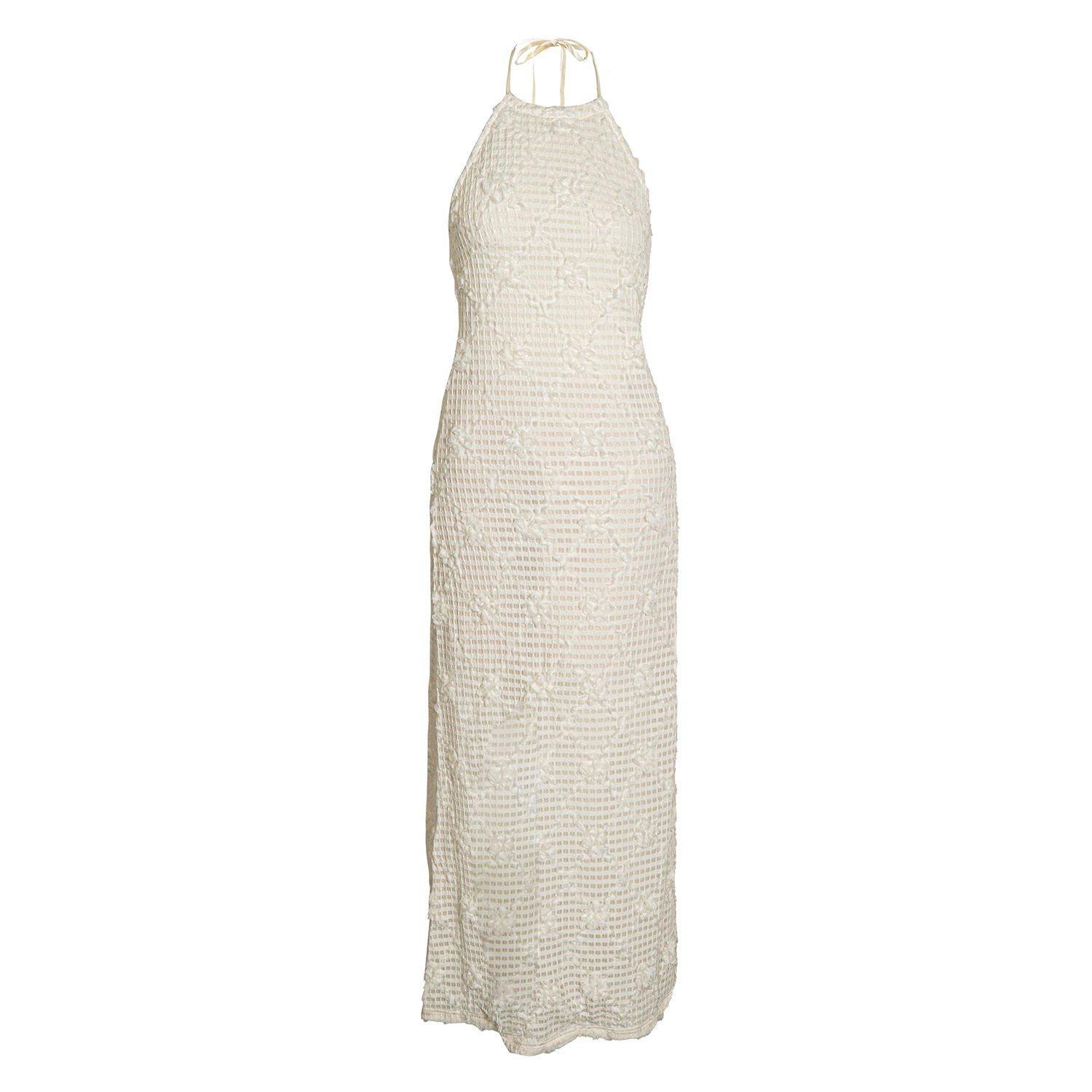 Amy Lynn Women's White Cali Pure Cotton Cream Floral Crochet Maxi Dress In Neutral