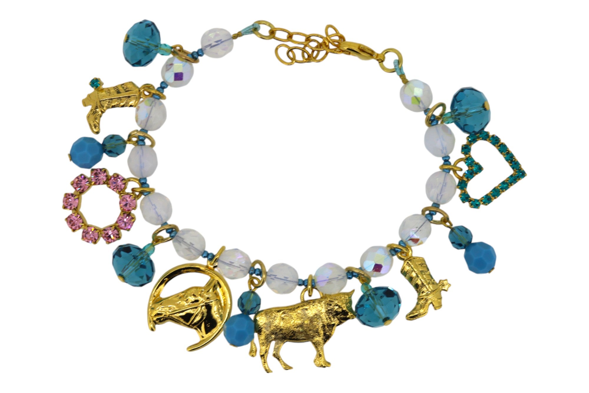 Vickisarge Women's Pink / Purple / Blue Texas Charm Bracelet