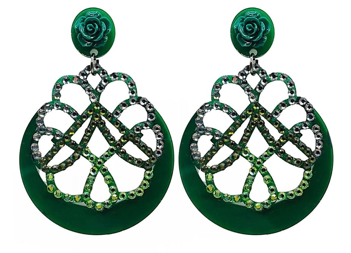 Fairchild Baldwin Women's Green / Silver Jill Earrings Holiday Green In Multi
