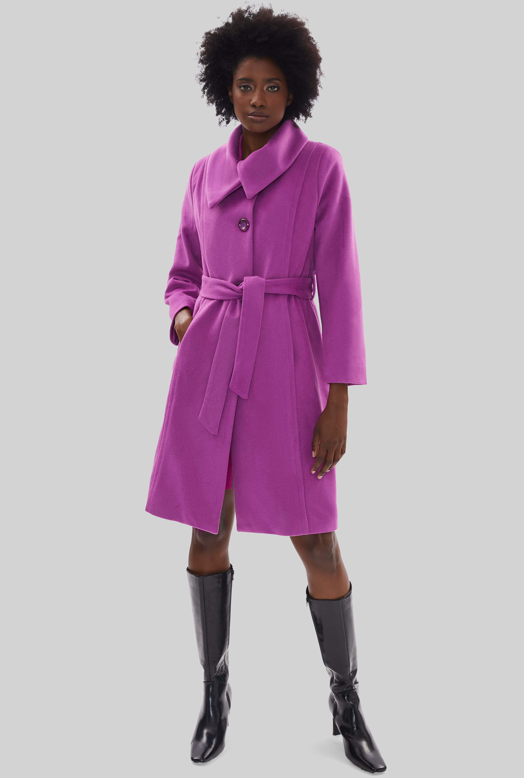 Next purple belted coat online