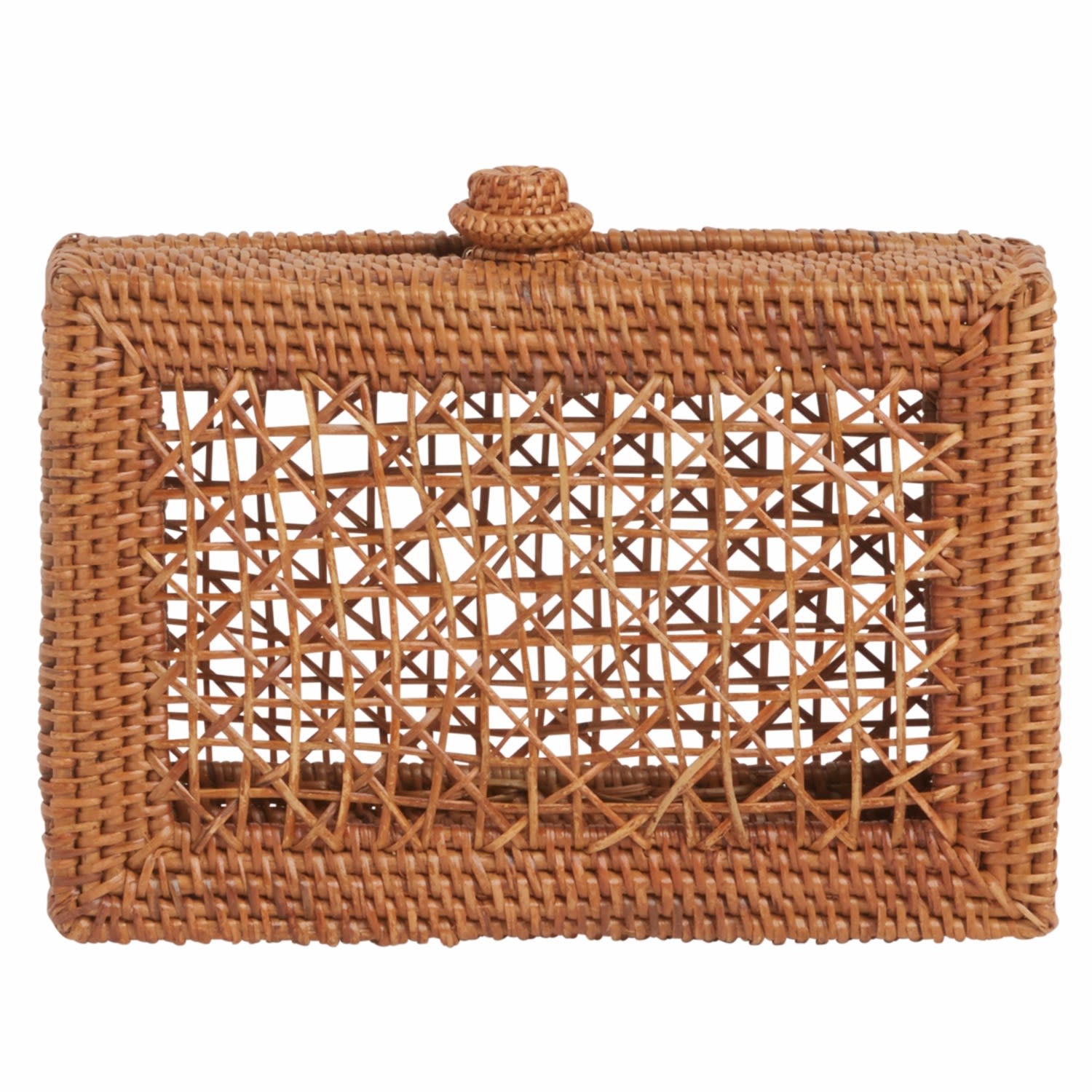 Betsy & Floss Women's Brown Firenze Raffia Clutch Bag In Brown