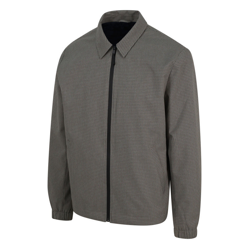 Guards London Men's Grey Martelloz Zip Coach Jacket - Check In Grey