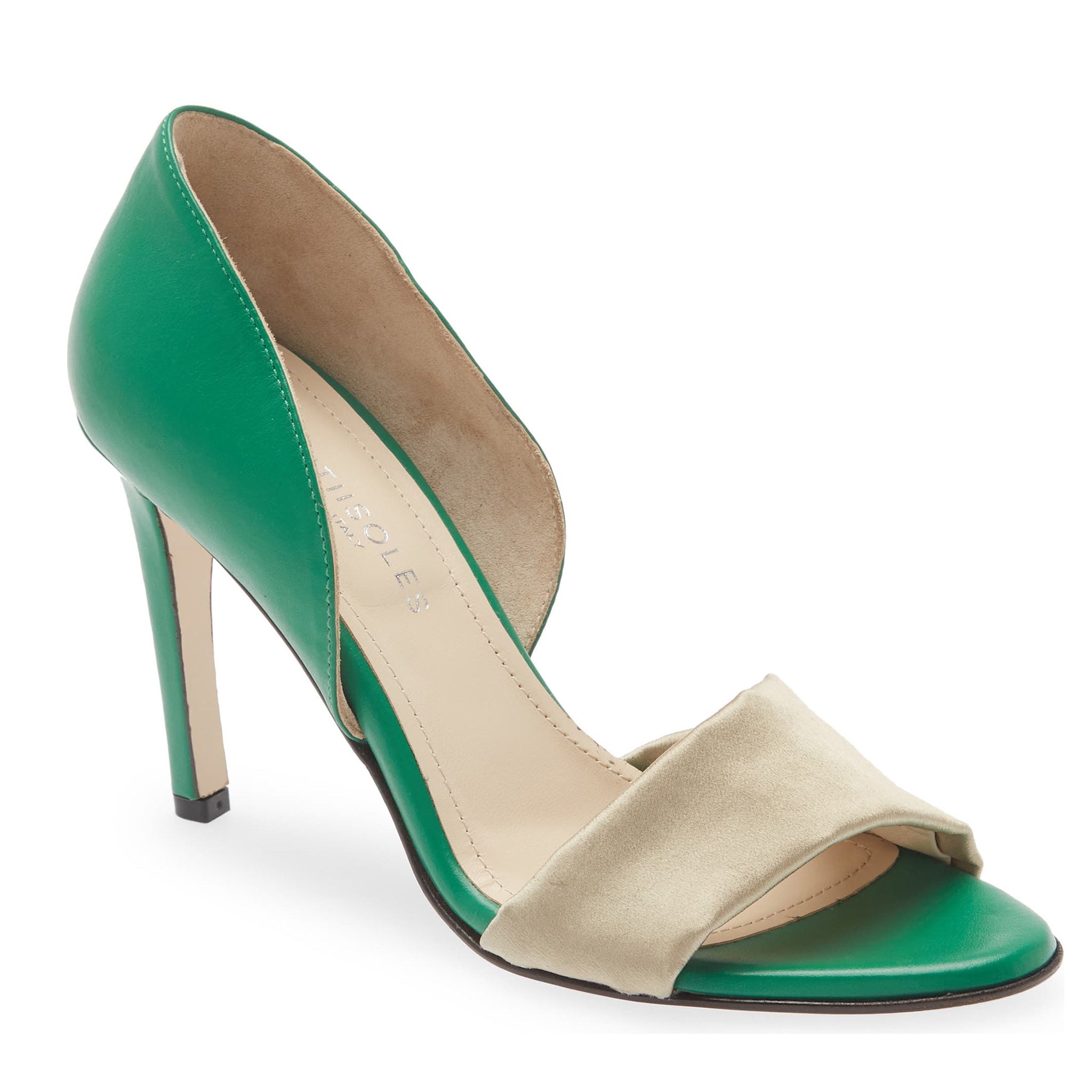 Women’s Dori Green Leather Comfortable Work Evening Sexy Stiletto Pump 7 Uk Beautiisoles by Robyn Shreiber Made in Italy