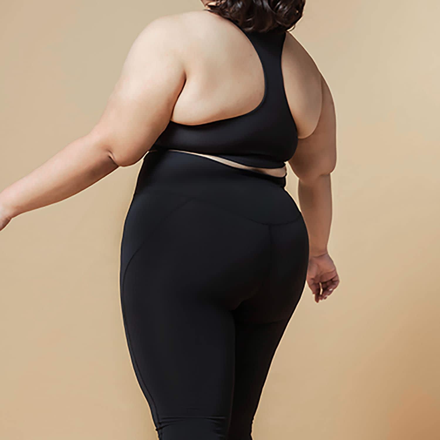 Dahlia Compression Legging In Activeknit - 7/8 - Black, Kin + Ally