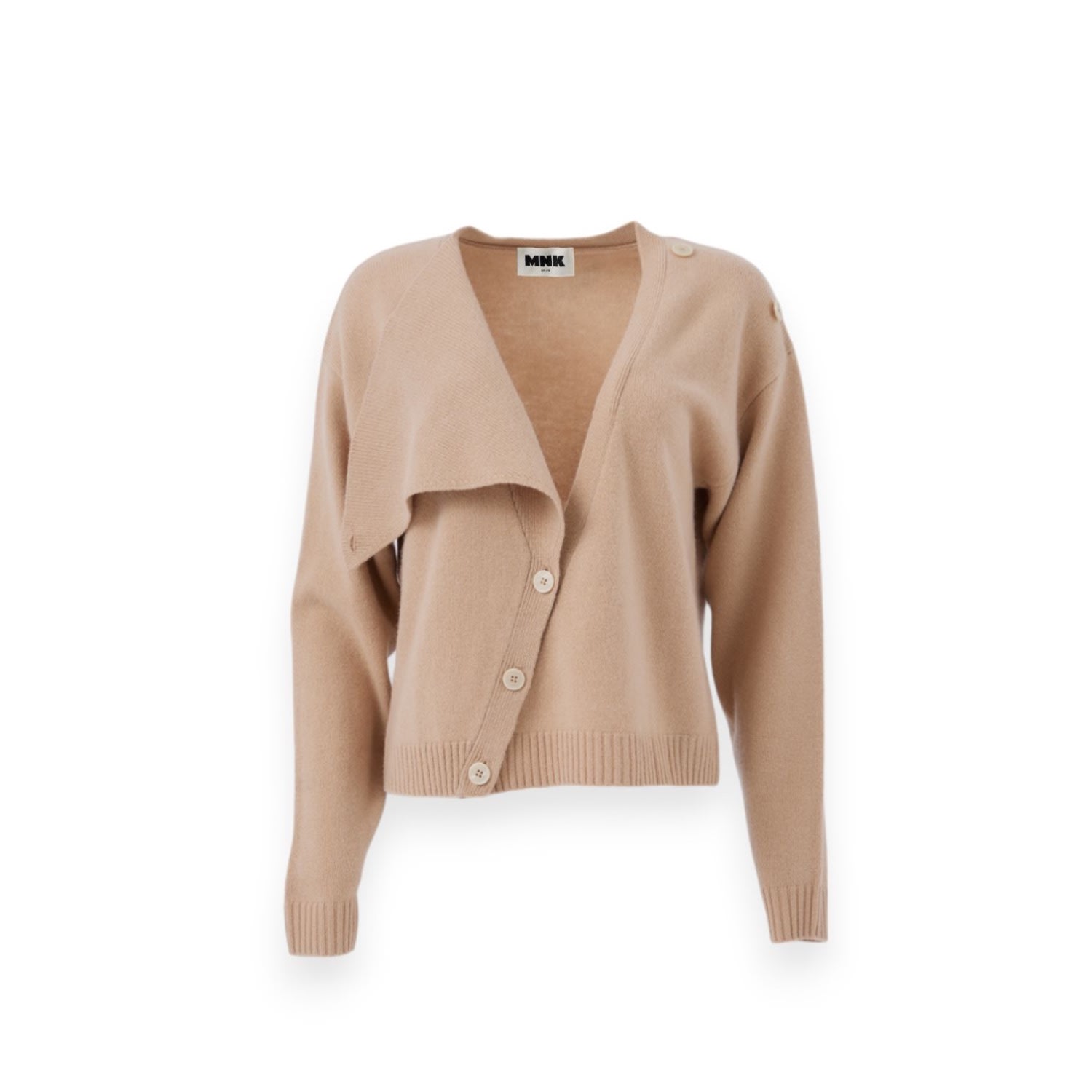 Mnk Atelier Women's Neutrals Helori Knit Rws Merino Wool Cardigan Top Biscuit