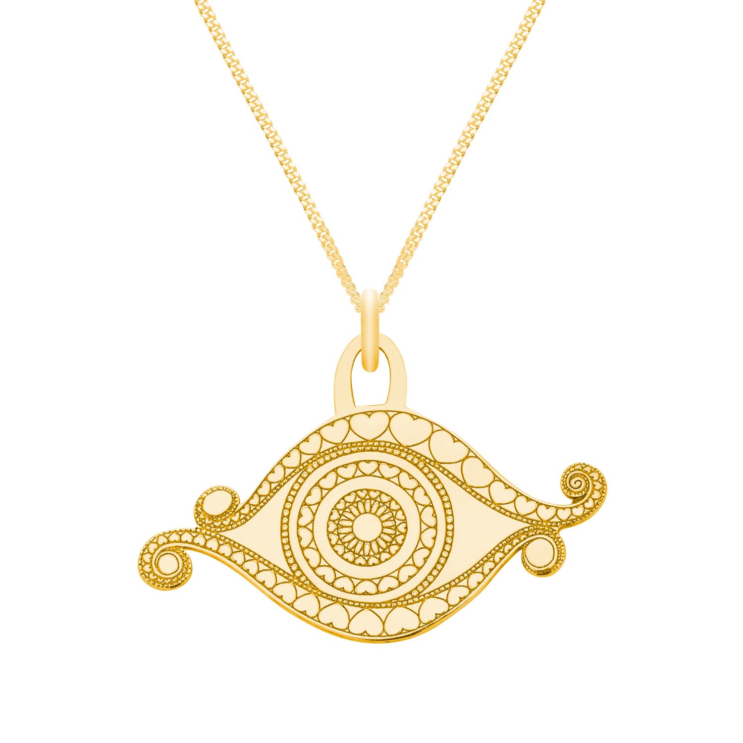 Women’s Medium Gold Classic Evil Eye Necklace Cartergore