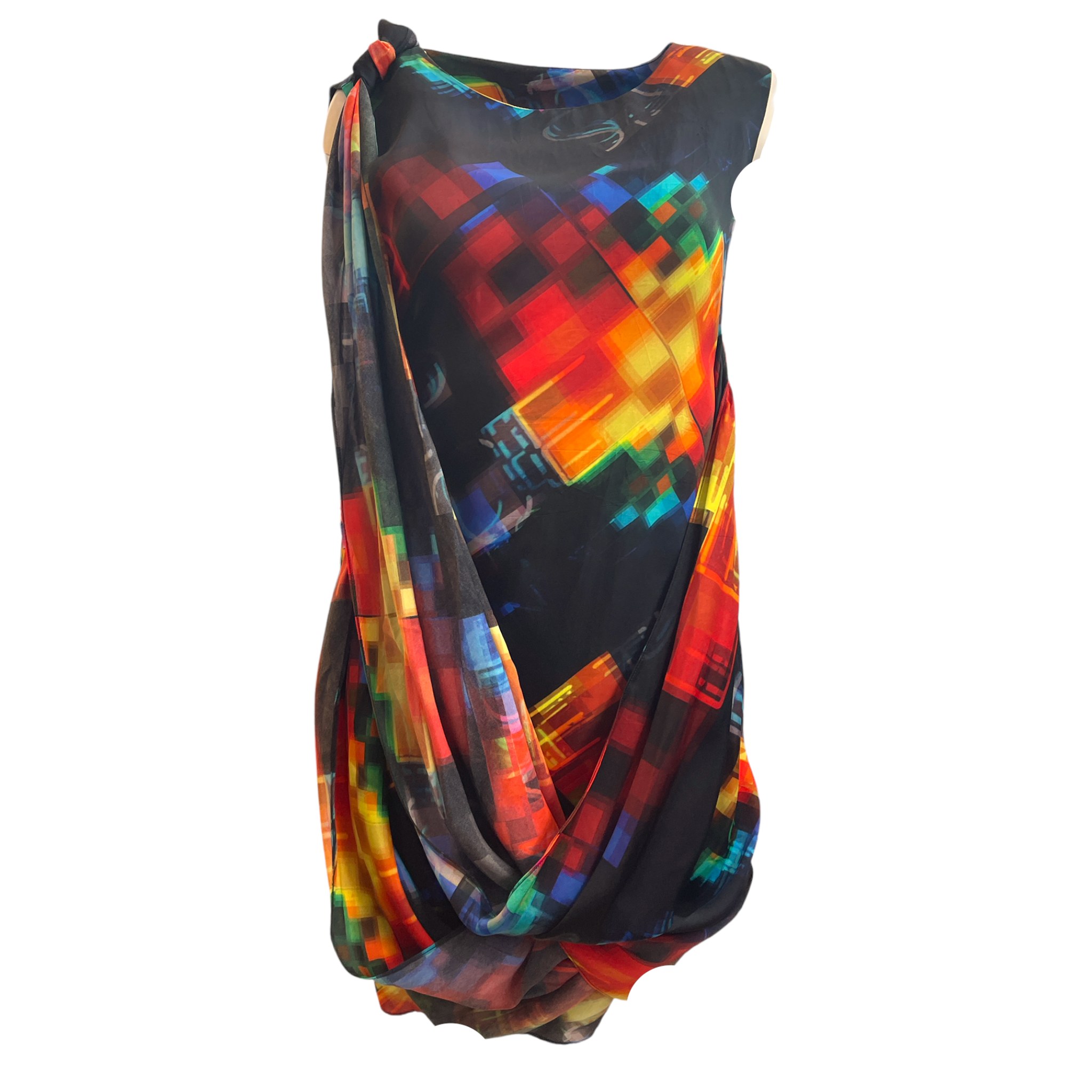 Any Old Iron Women's Rainbow Pixel Orion Printed Dress