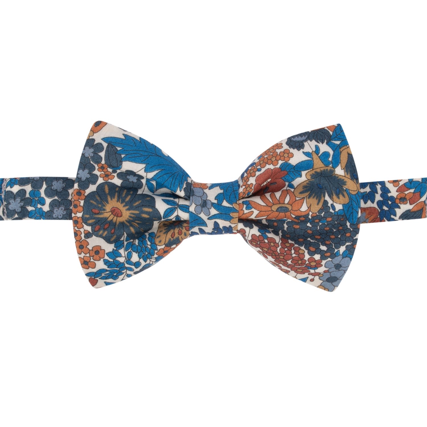 Le Colonel Men's Blue / Brown / Neutrals Liberty Blue Margaret Kid Bow Tie In Multi