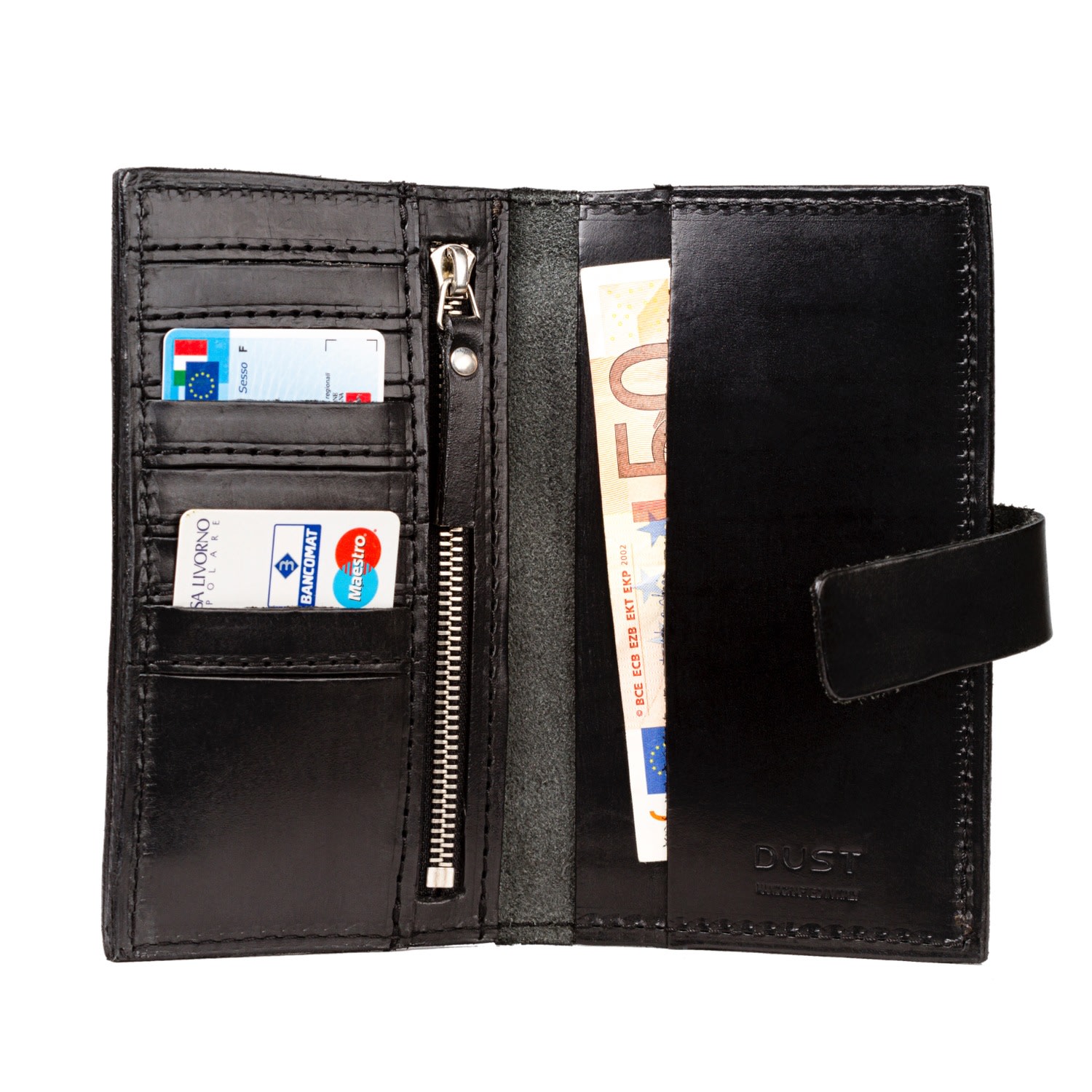 Women’s Leather Wallet Black The Dust Company