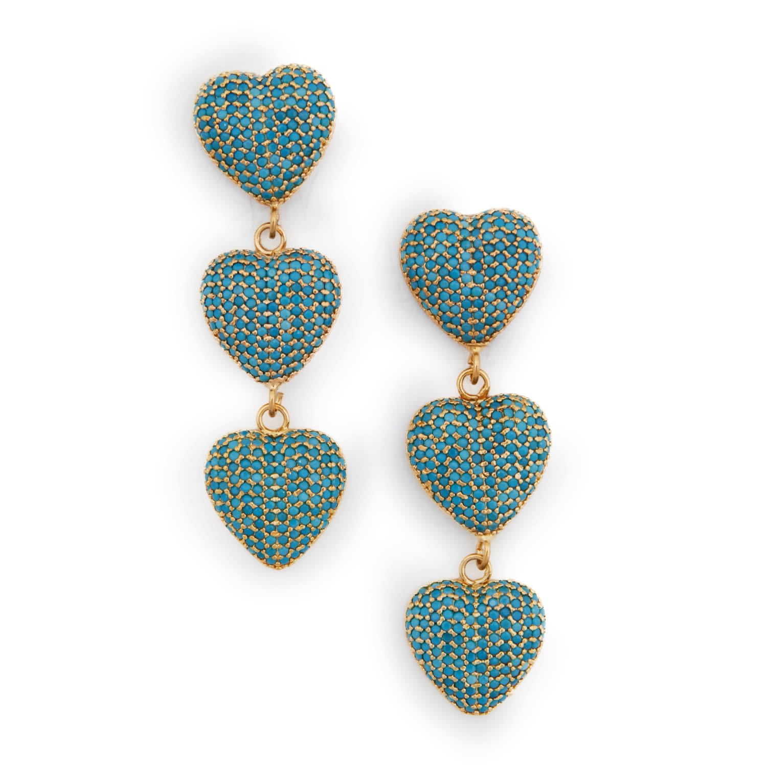 Women’s Blue Heart Trail Earrings Turquoise Serabondy