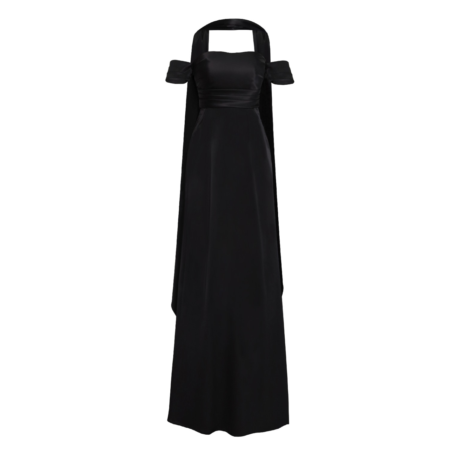 Alina Anwar Couture Women's Black Satin Gown In Black