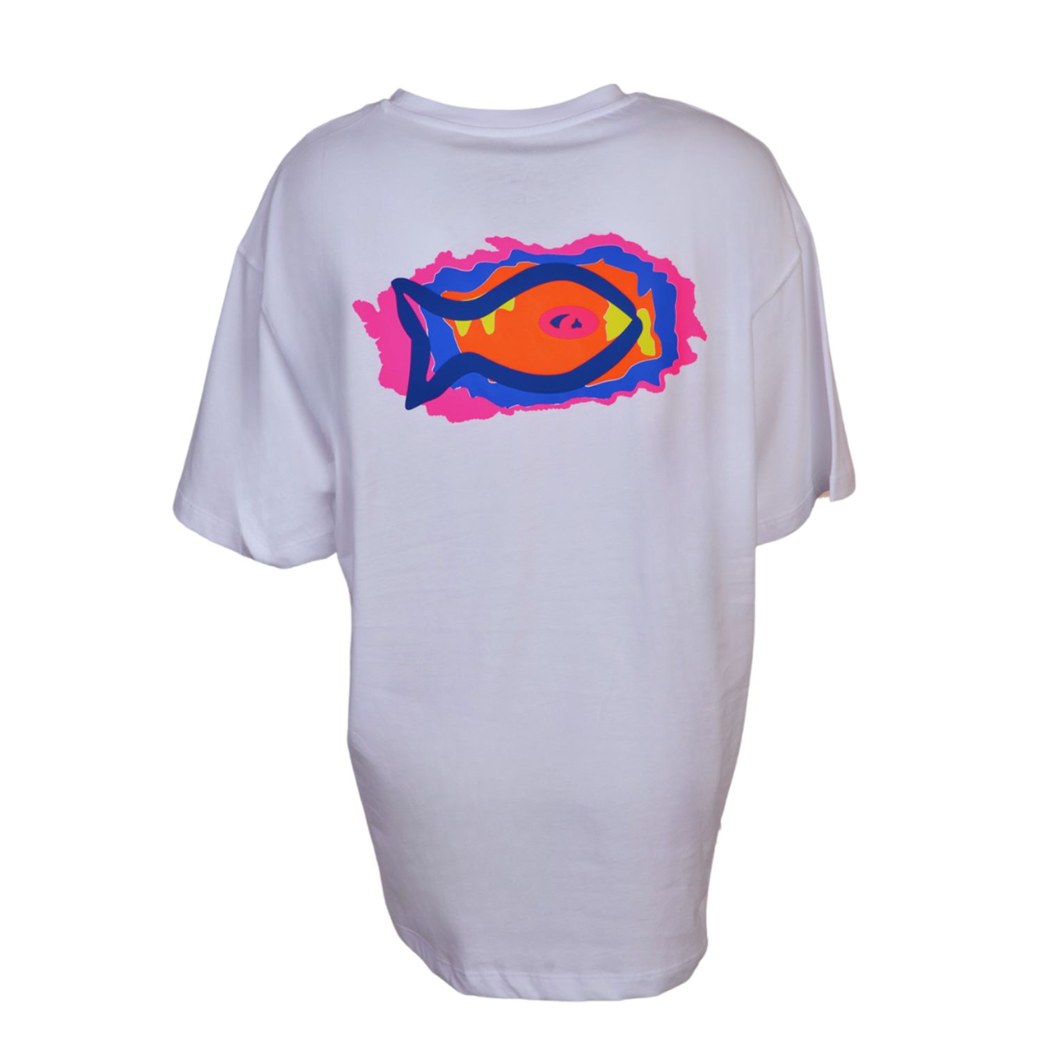 Joy-es Women's Lil Fish White Unisex Tshirt In White