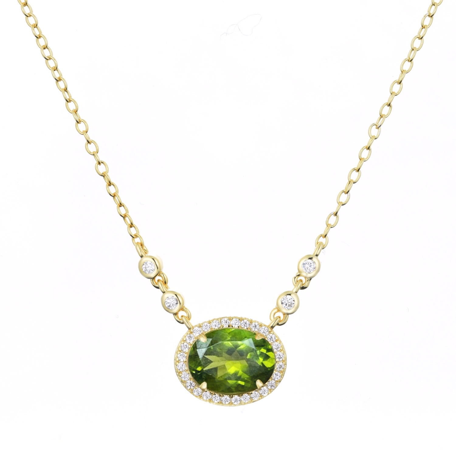 Kamaria Women's Aura Tourmaline Drop Necklace - Green In Green