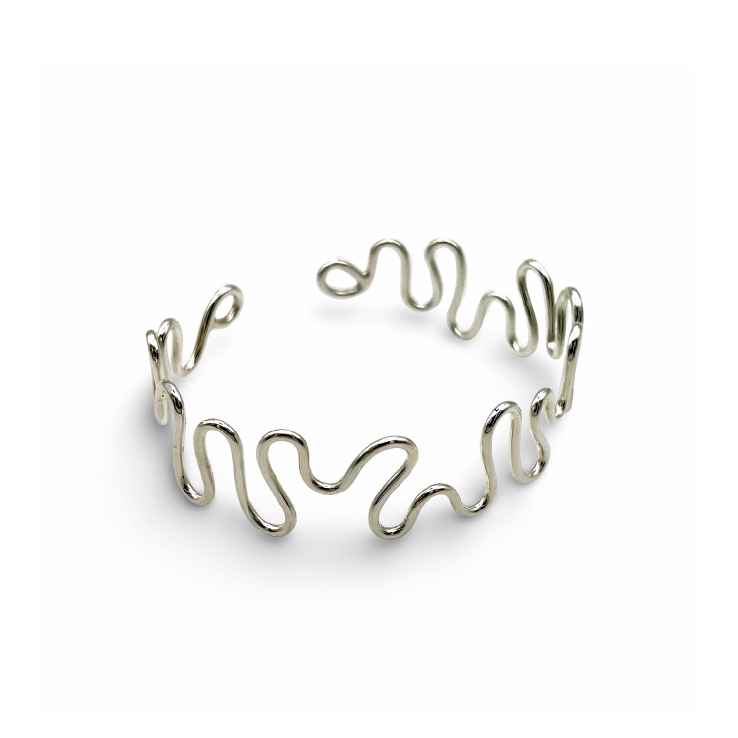 Women’s Silver Ripple Cuff Sylvah Jewellery