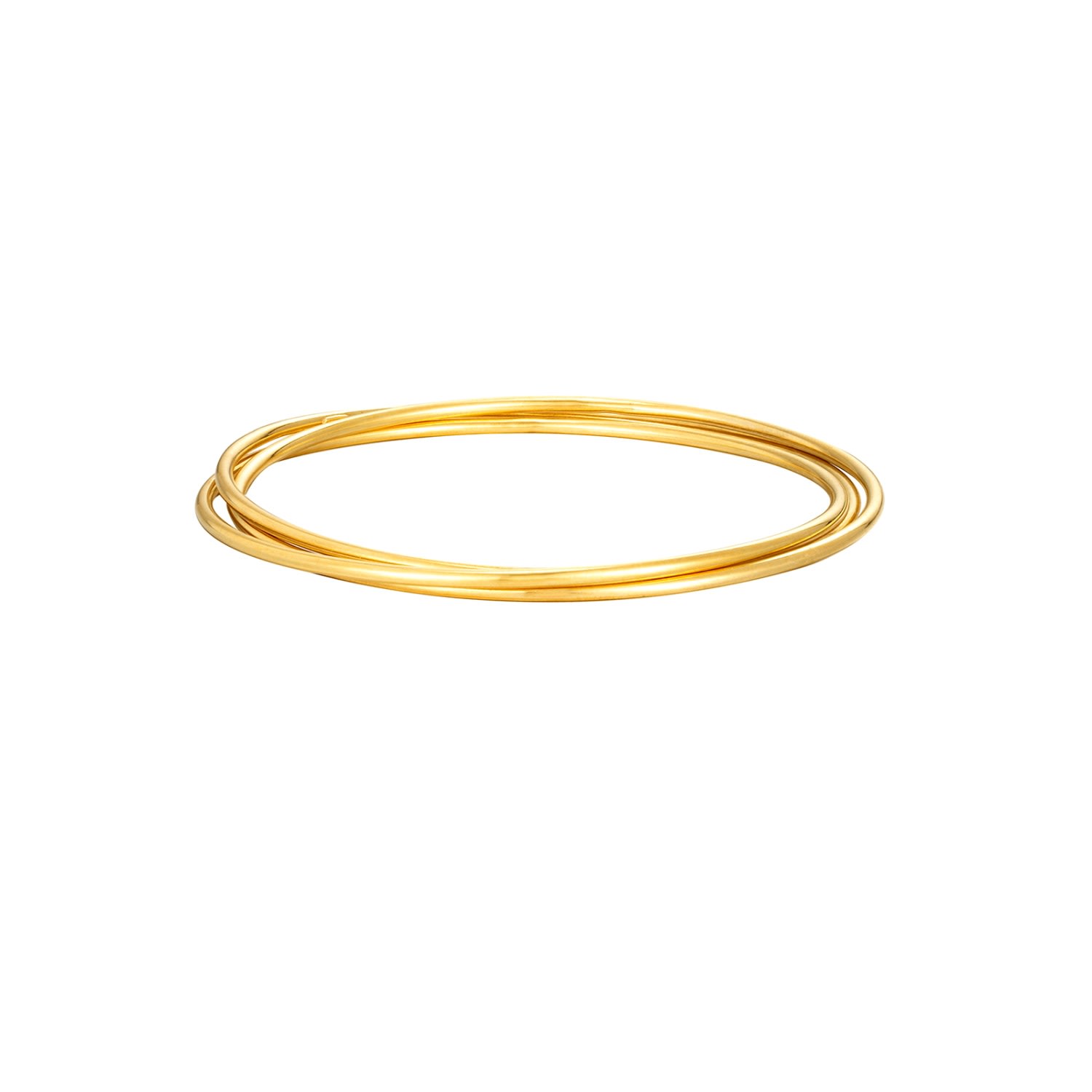 Women’s 22Ct Gold Vermeil Trio Solid Thin Bangle Seol + Gold