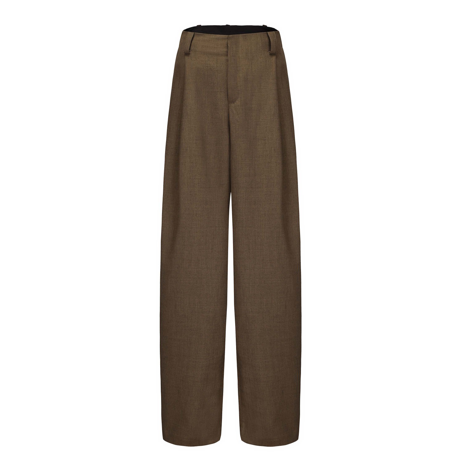 Mute By Jl Women's Green / Brown Olive-brown Wide-leg Tailored Pants