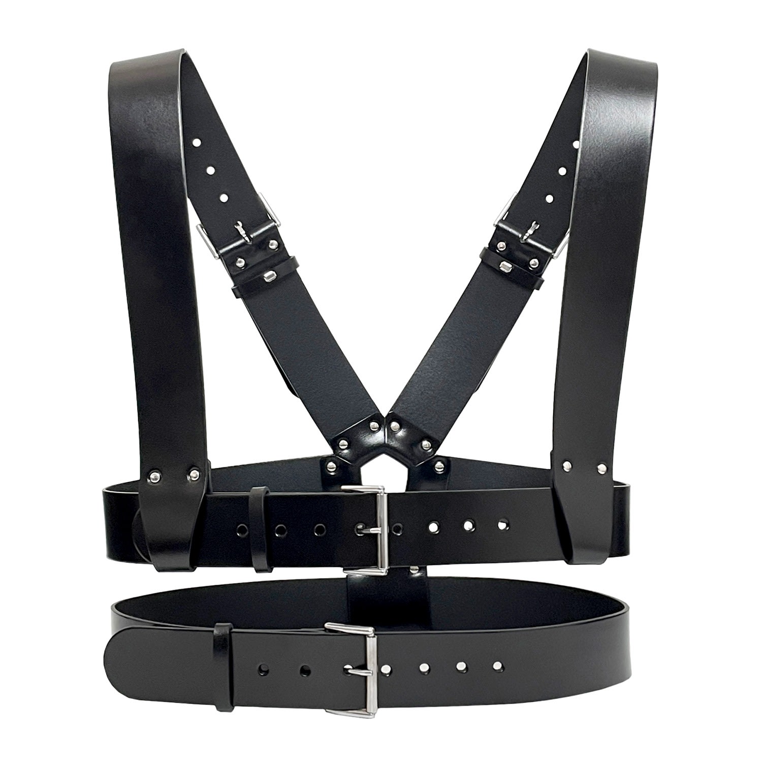 Haute Cuir Women's Black Cage Leather Body Harness