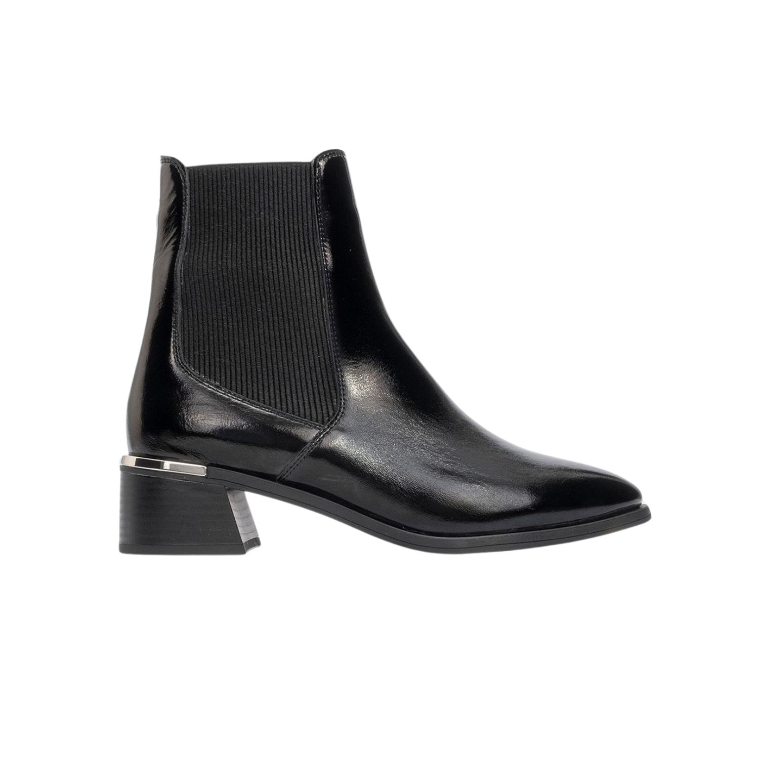 Forever & Always Shoes Neiva Leather Chelsea Boot In Black