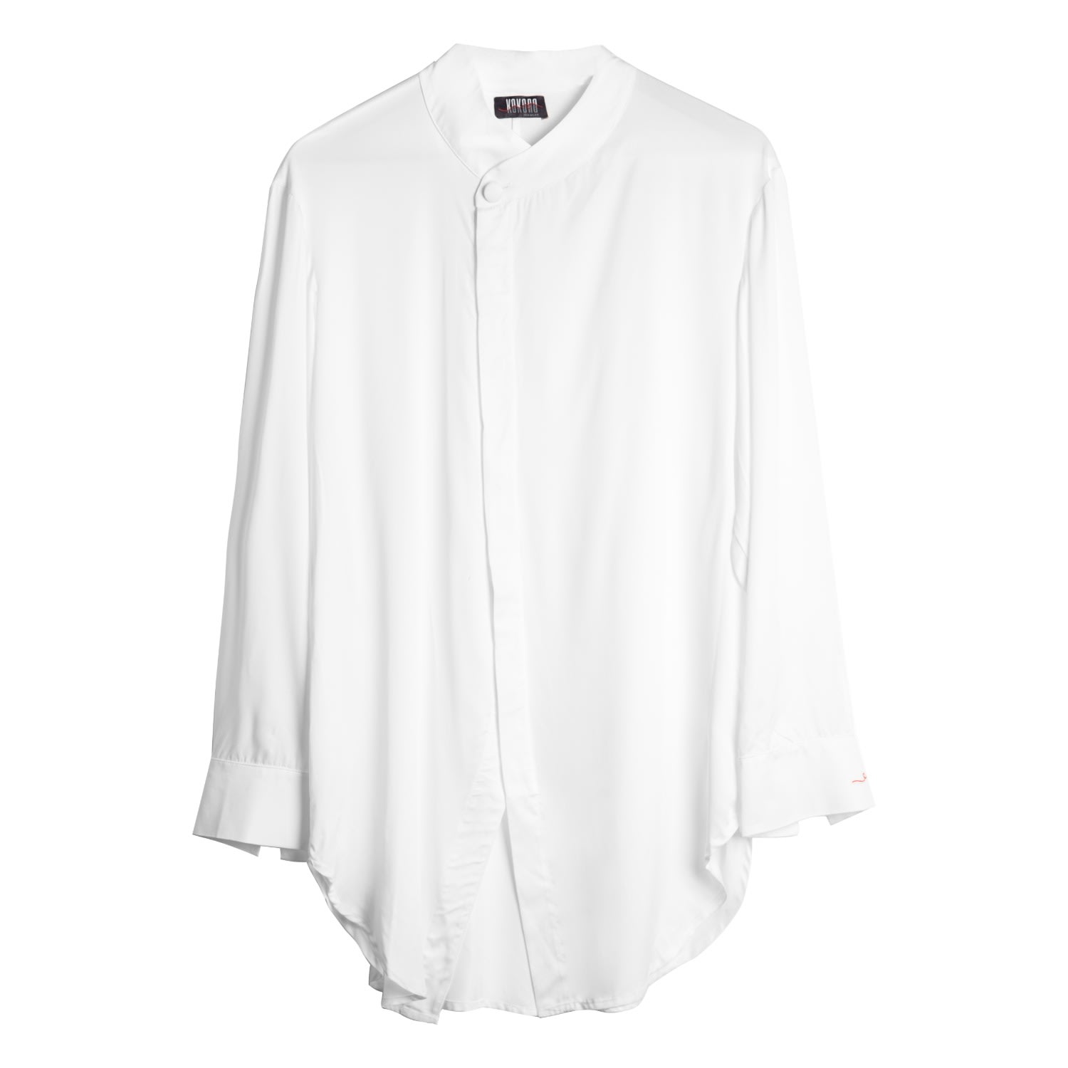 Women’s Vegan Silk Bamboo Boyfriend Shirt White S/M Kokoro Organics