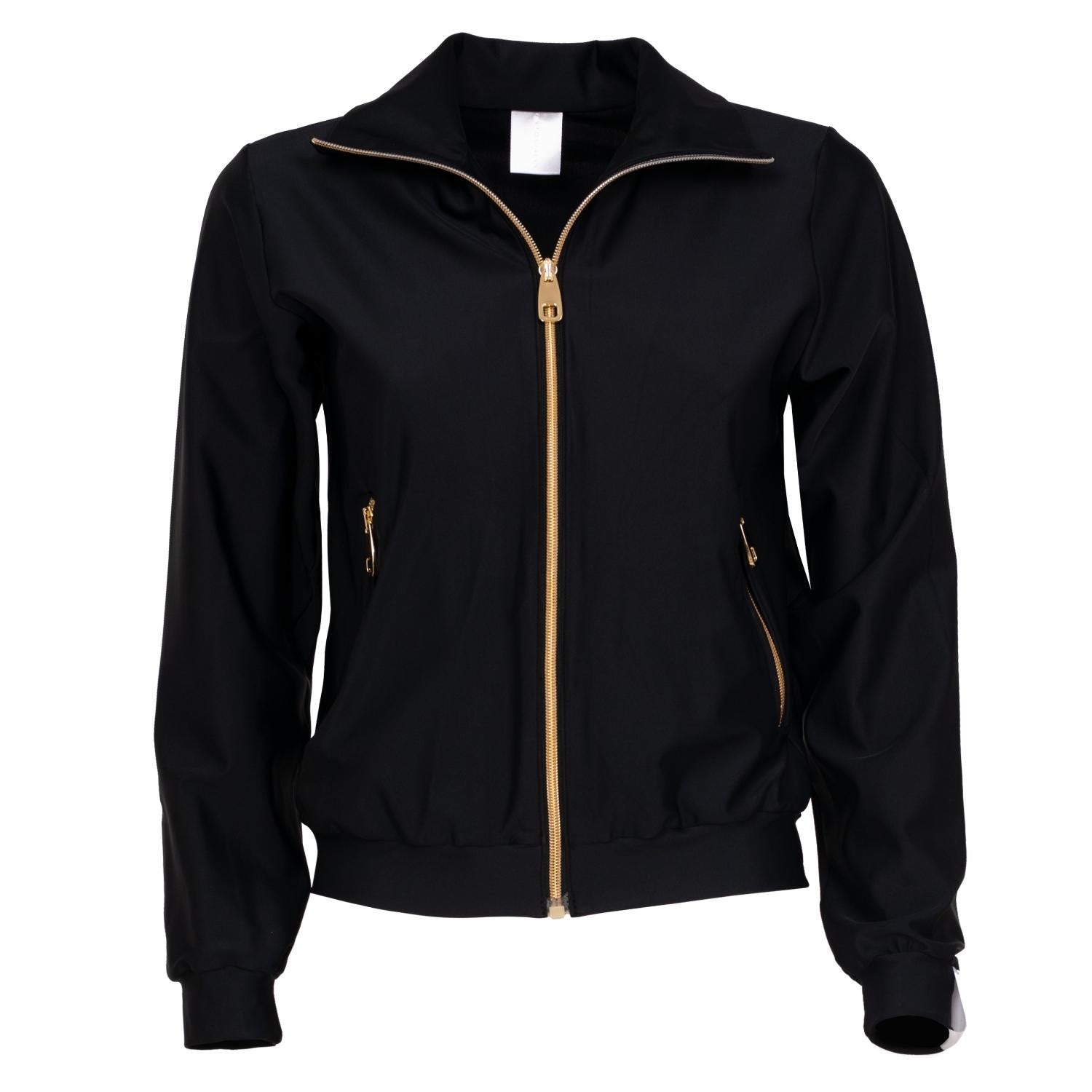 Women’s Panoply Tracksuit Jacket With Pockets And Golden Details In Black. Extra Large Antoninias