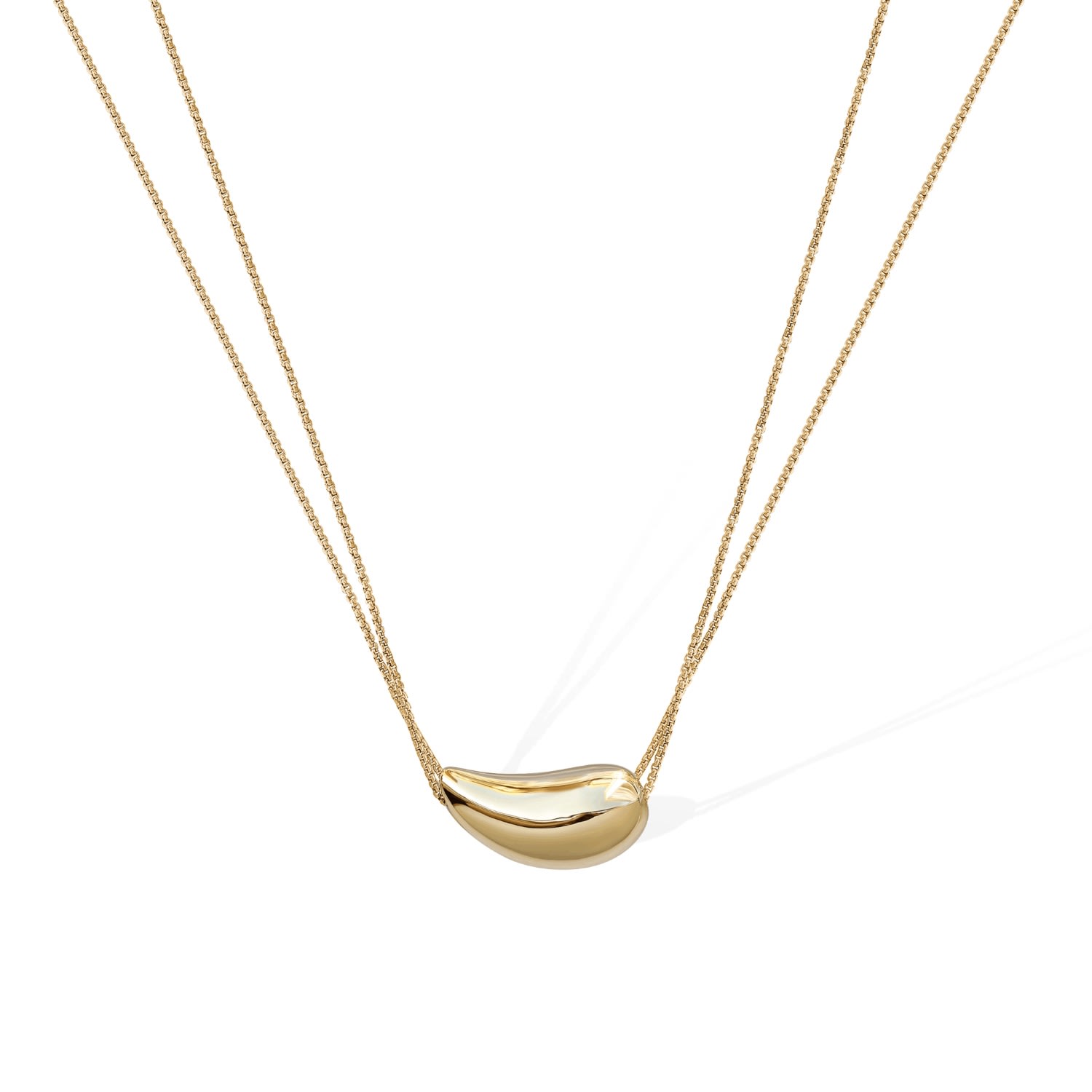 Retro Chic Women's Drop Necklace - Gold Plated