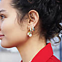 Smilla Brav Evil Eye & Pearl Hoop Earrings Tina In Hoop