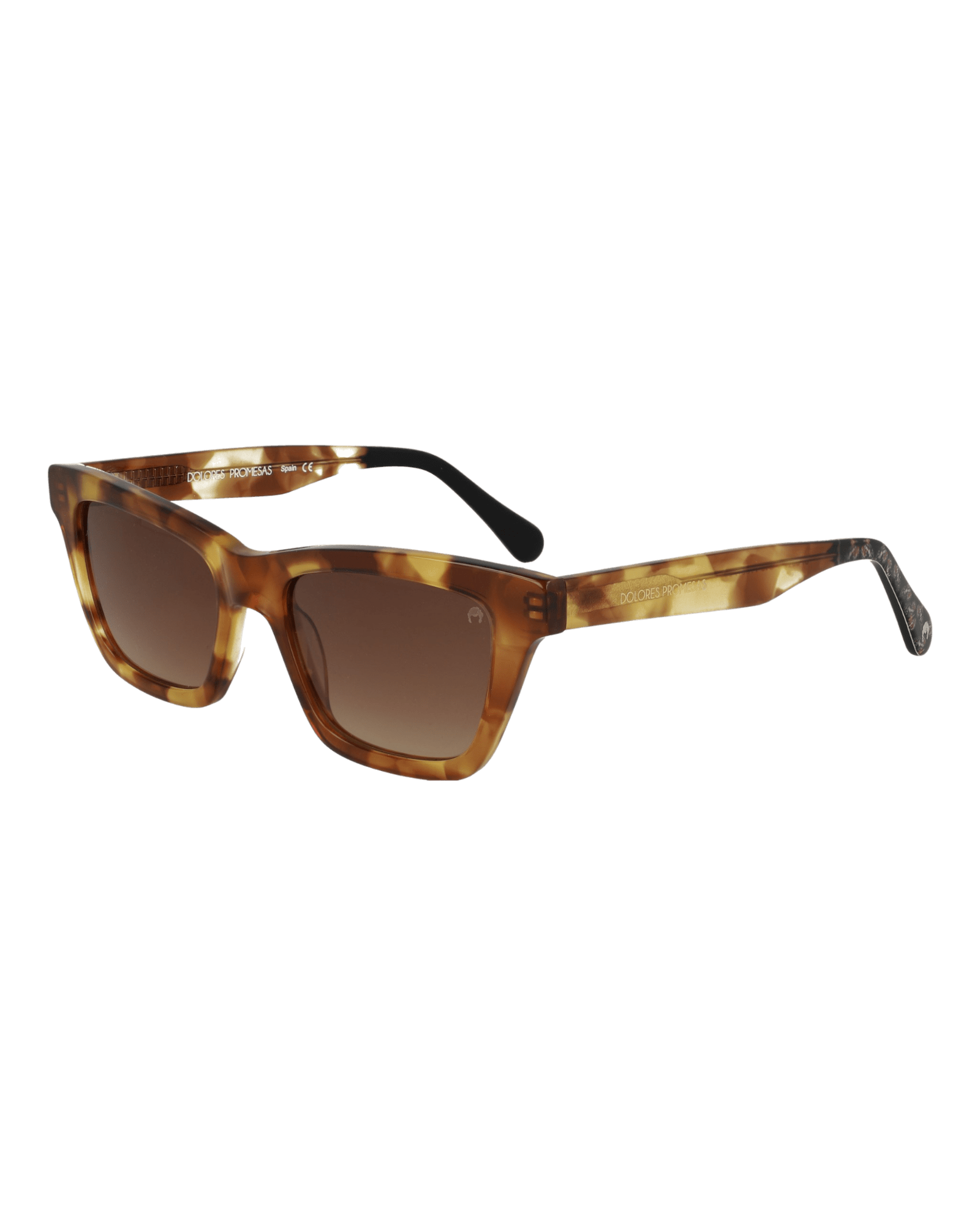Dolores Promesas Women's Gold / Black Havana Beak Trend Glasses With Butterfly Print In Gold/black