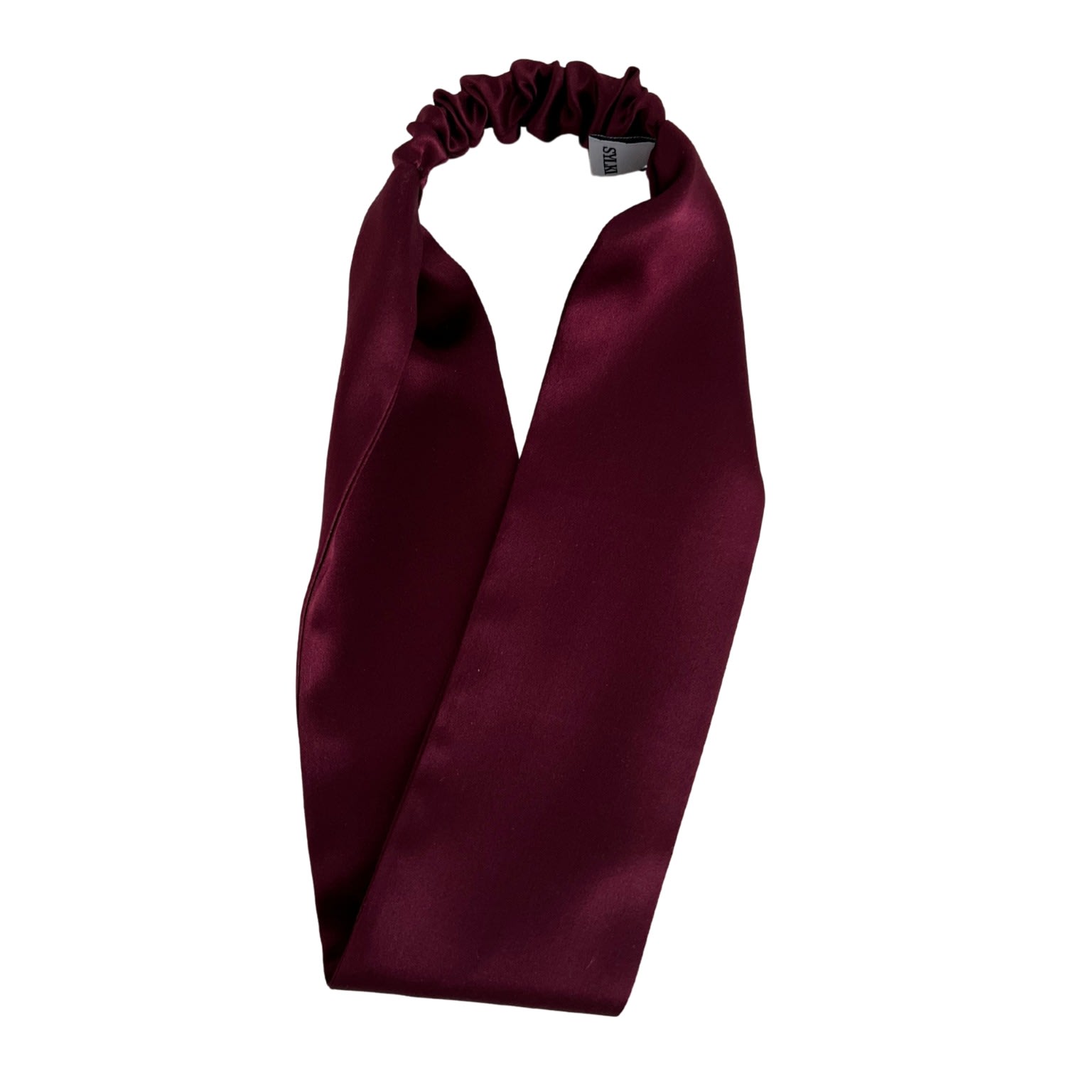 Sylki Women's Red Silk Wide Headband - Maroon