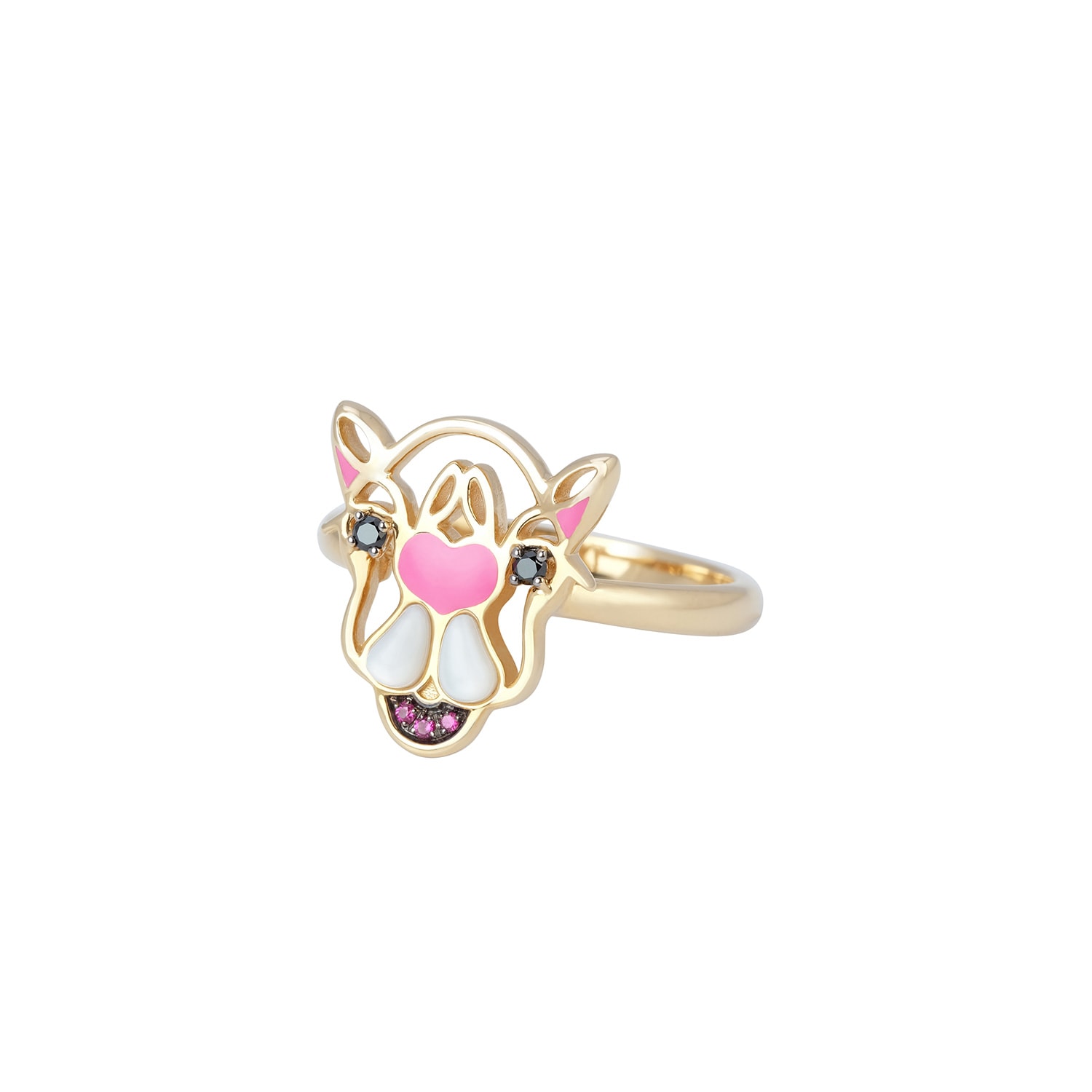 Women’s Pink / Purple Intisars Cammello Baby Girl Pink Enamel Ring