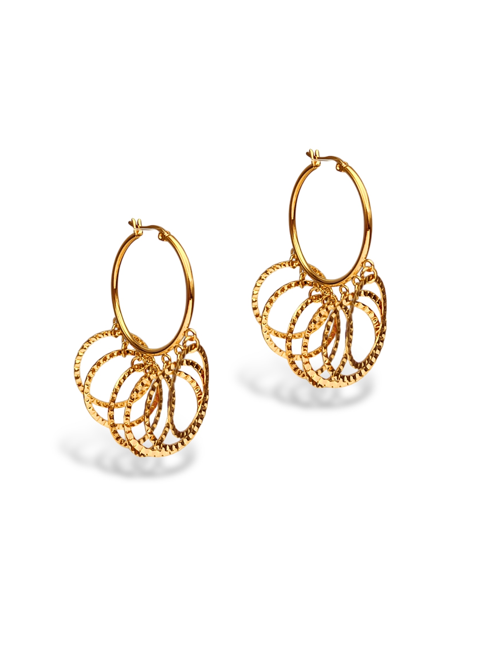 Jaredjamin Women's Gold Zephyr Hoop Click-top Earrings