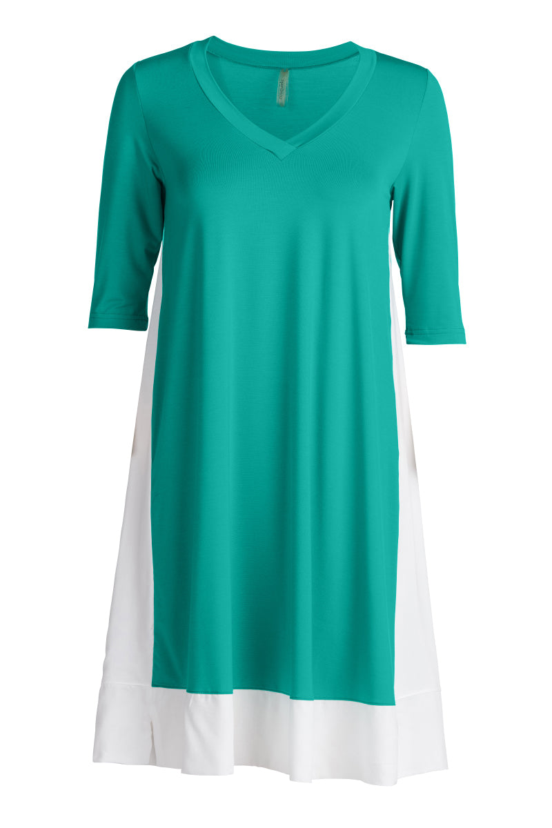 Conquista Women's Green A-line Jersey Dress In Green