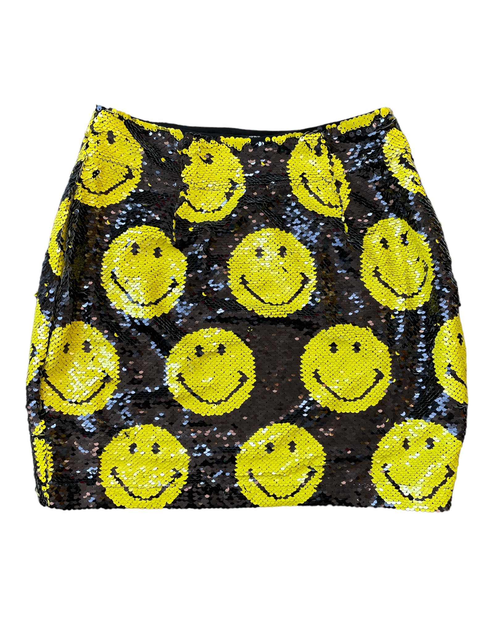 Women’s Black / Yellow / Orange Any Old Iron X Smiley Skirt L