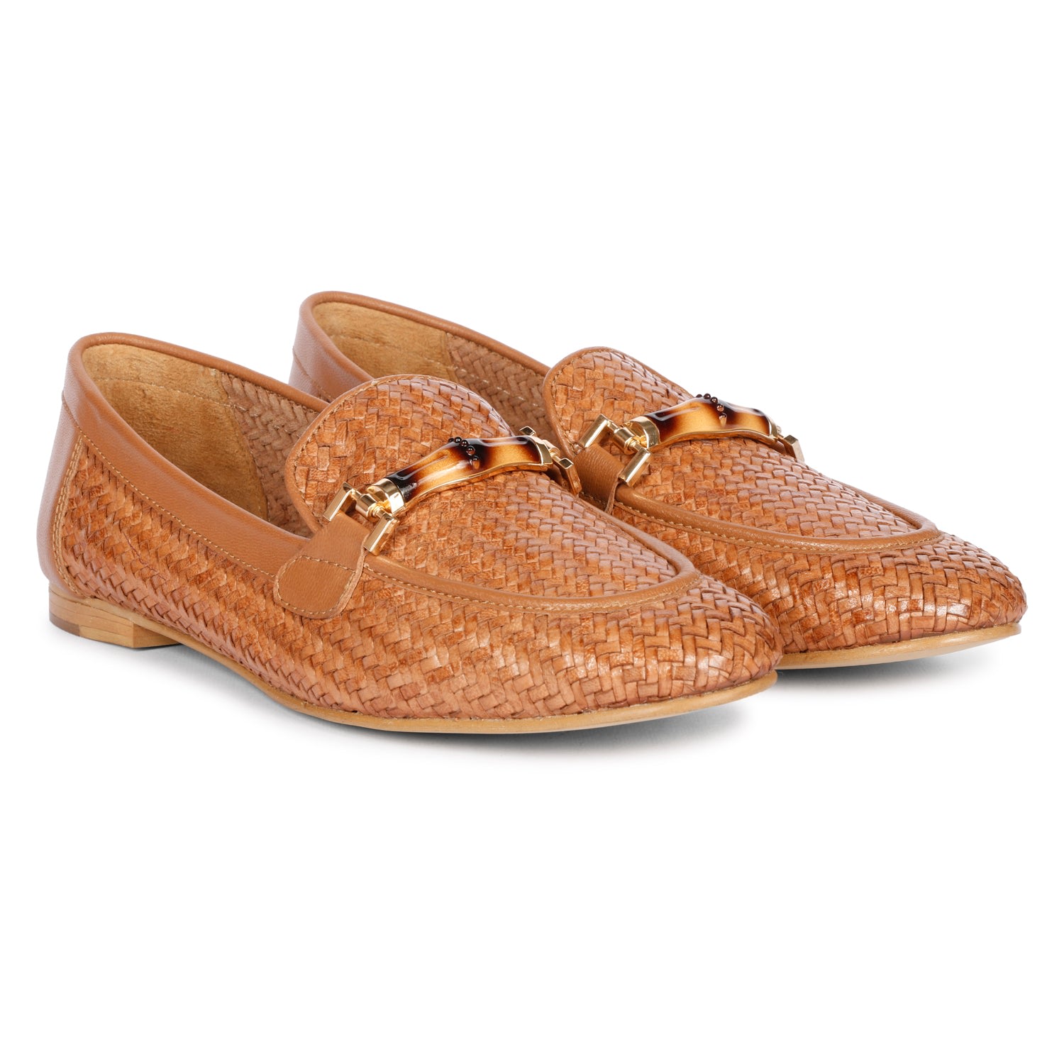 Shop Saint G Women's Brown Marisa Cuoio - Flat Loafers