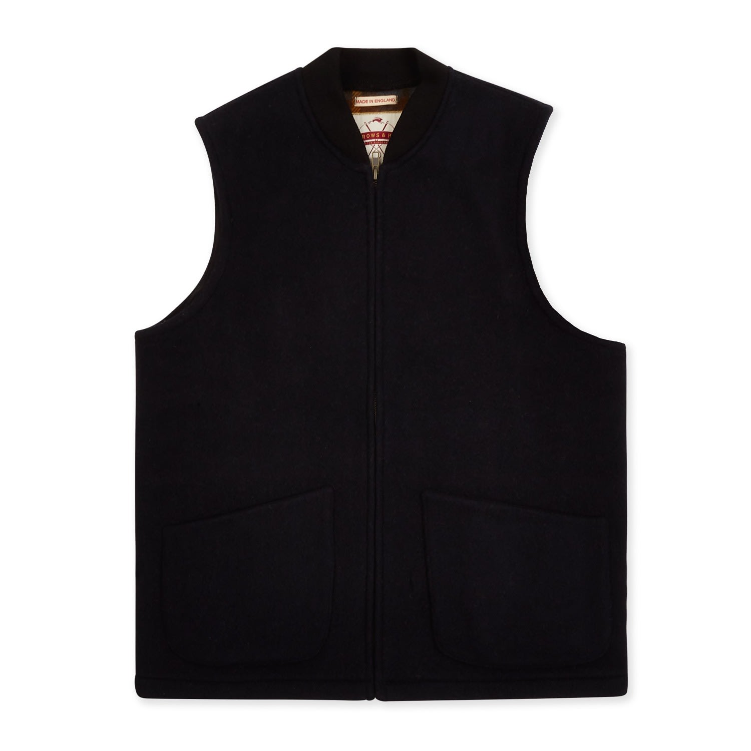 Men’s Blue Wool Gilet - Navy Small Burrows & Hare