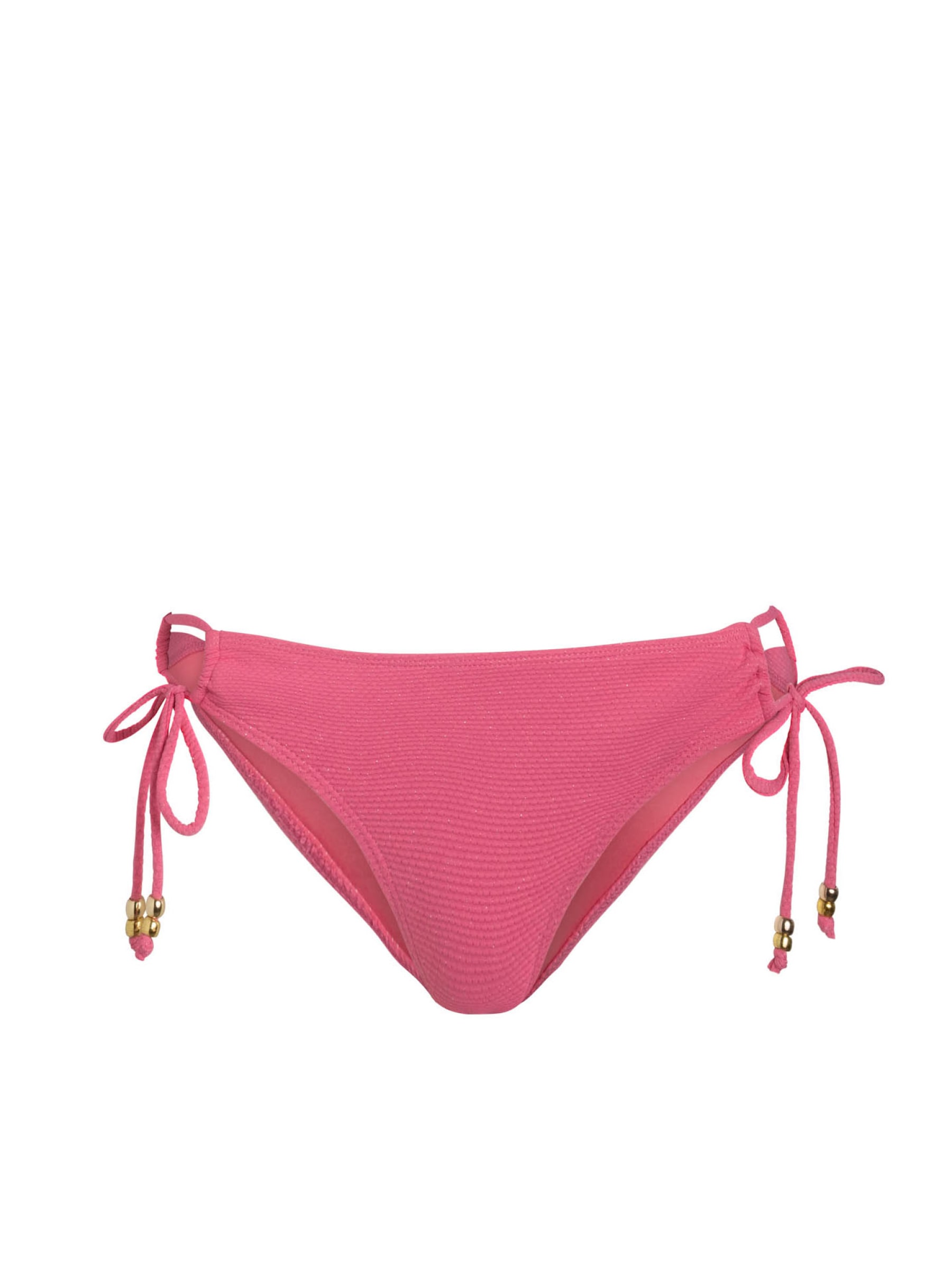 Change Of Scenery Women's Pink / Purple Taryn Hipster Tie Bottom In Hibiscus Metallic In Pink