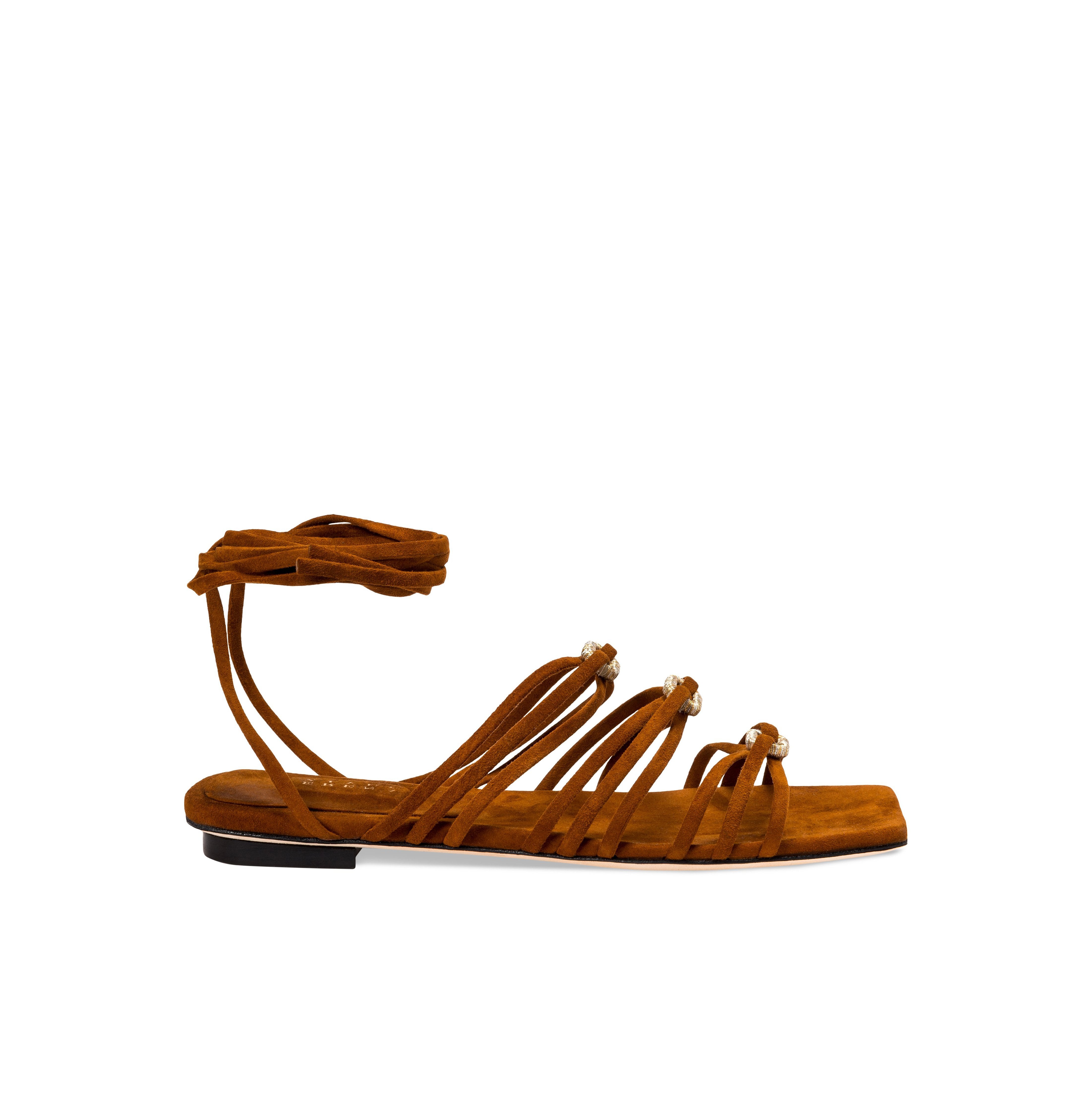 Serena Uziyel Women's Brown Catena Notte Camello Lace-up Sandal