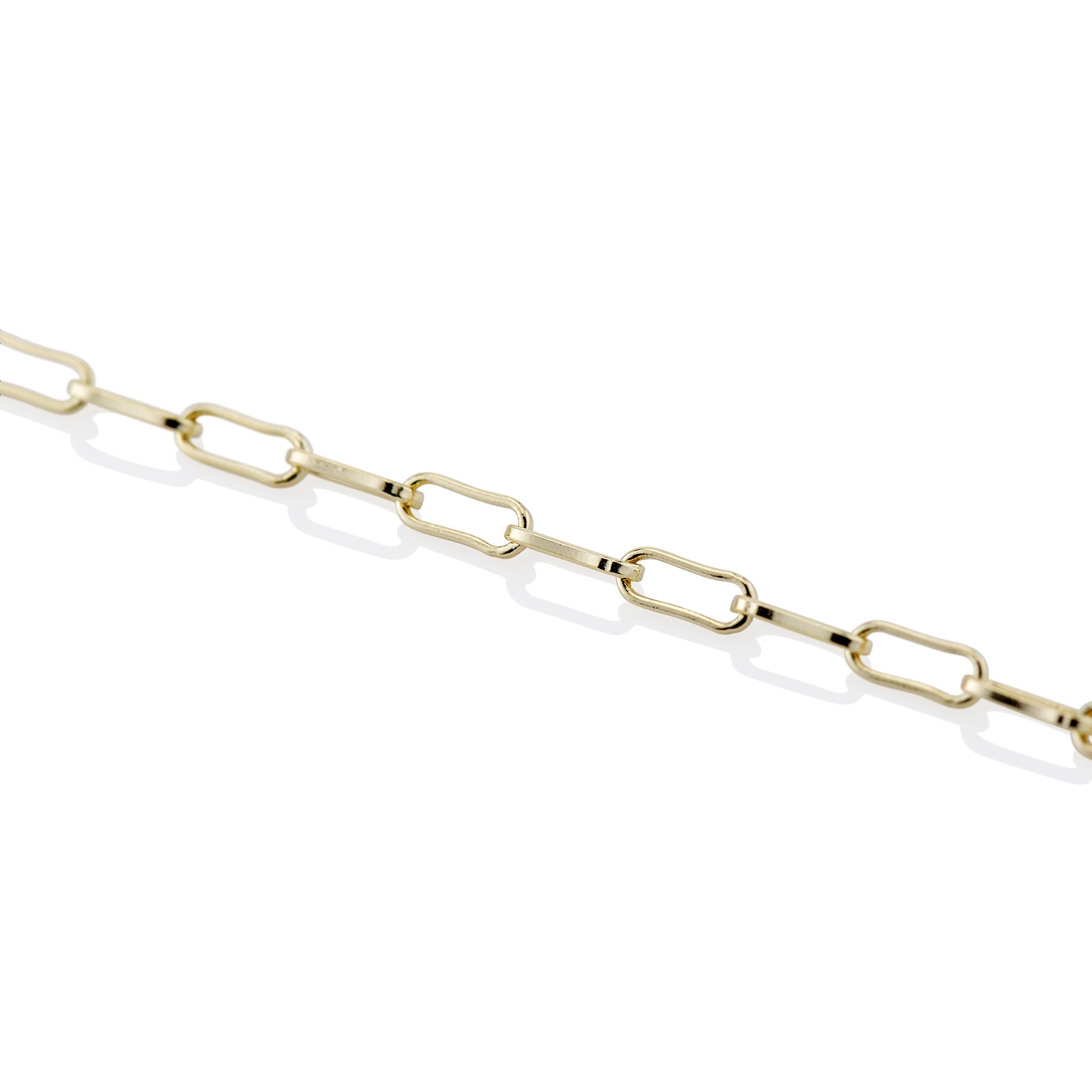 Essentials Jewels Women's Gold Paperclip Chain Bracelet